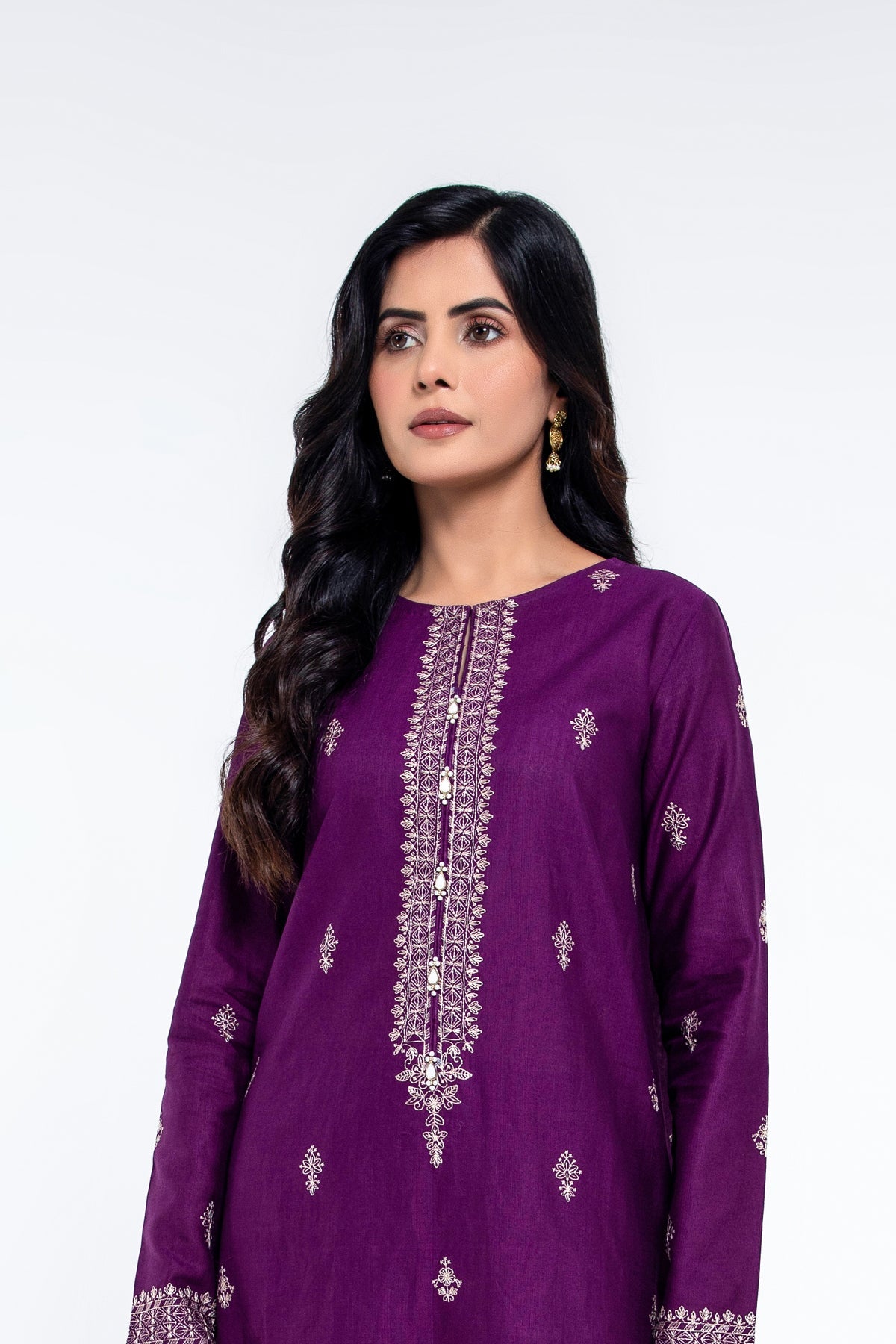 EMBROIDERED SLUB KHADDAR 2 PCS (UNSTITCHED)