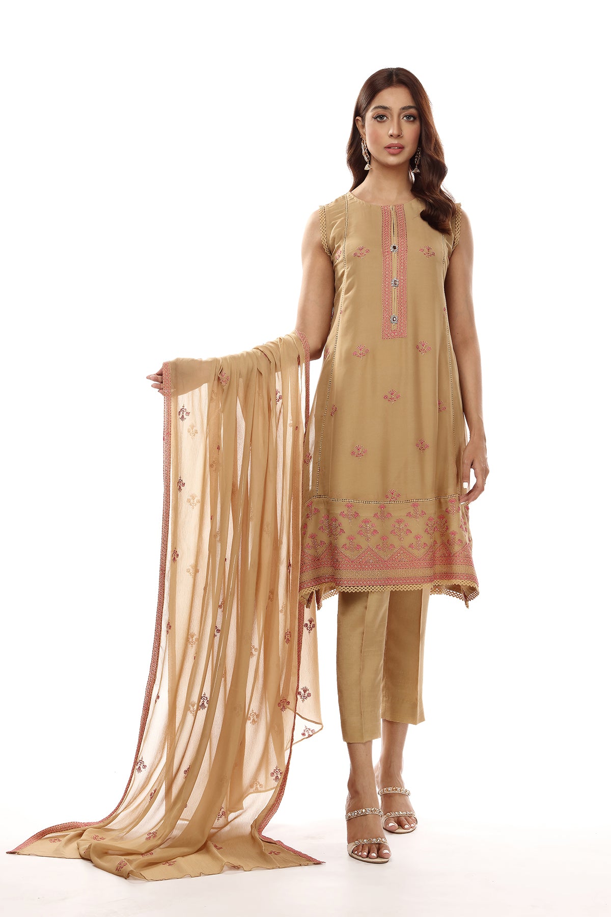 EMBROIDERED CHIFFON 2 PCS