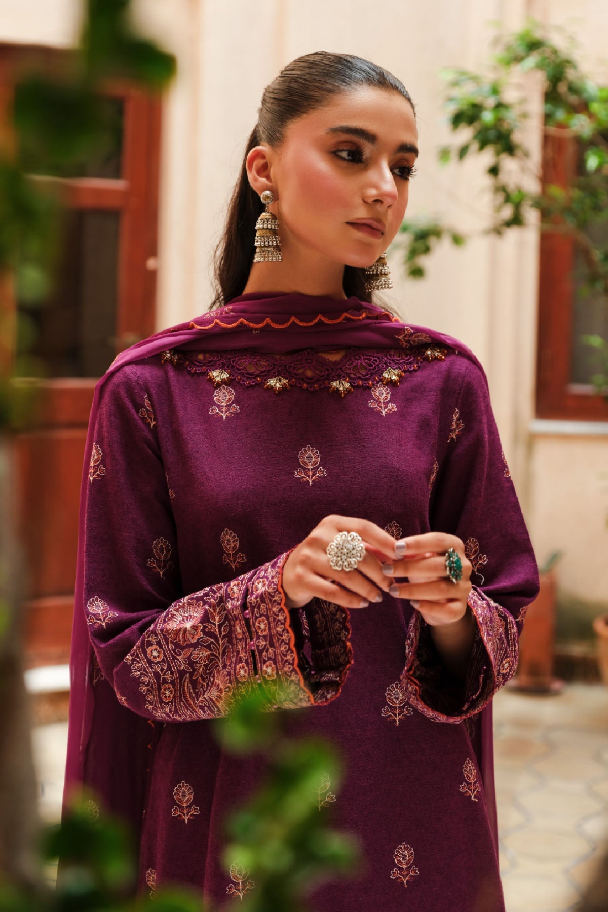 EMBROIDERED COTTON KARANDI 3 PCS (UNSTITCHED)
