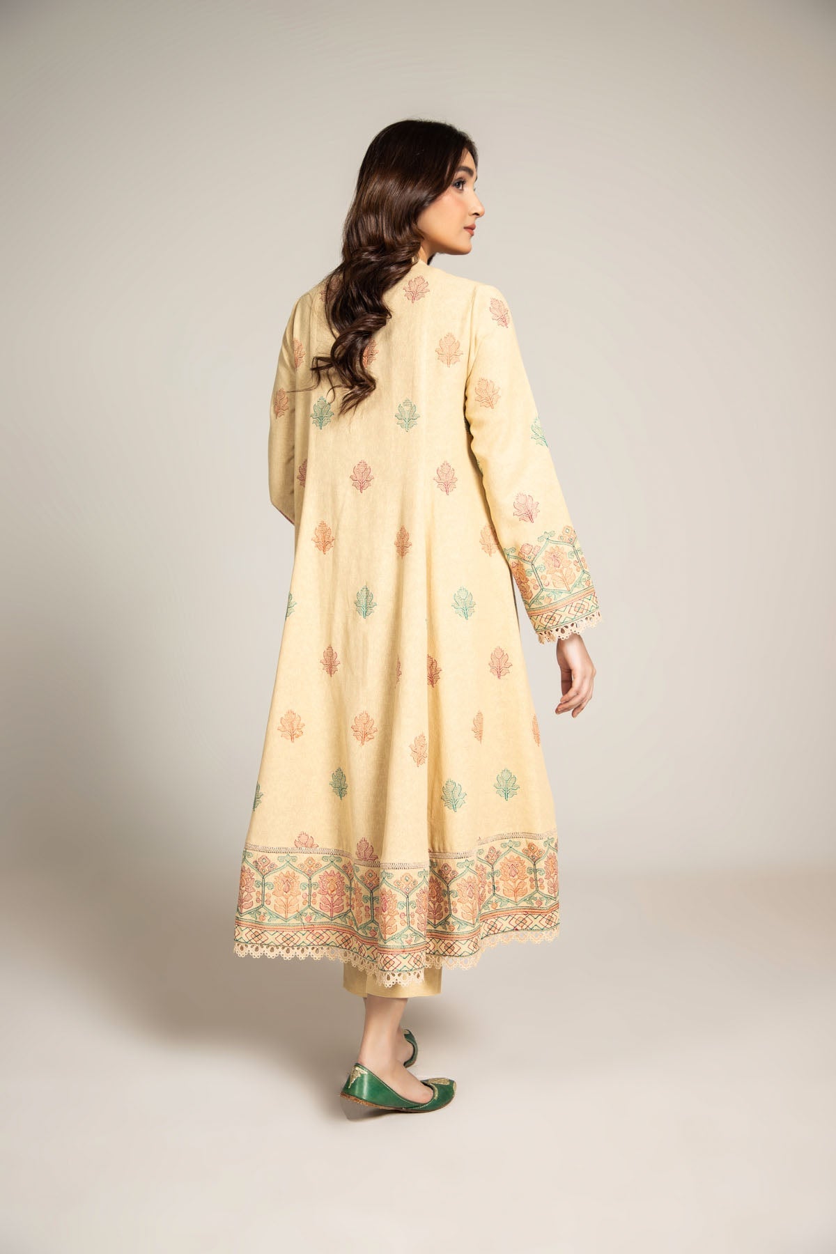 EMBROIDERED COTTON KARANDI 2 PCS (UNSTITCHED)