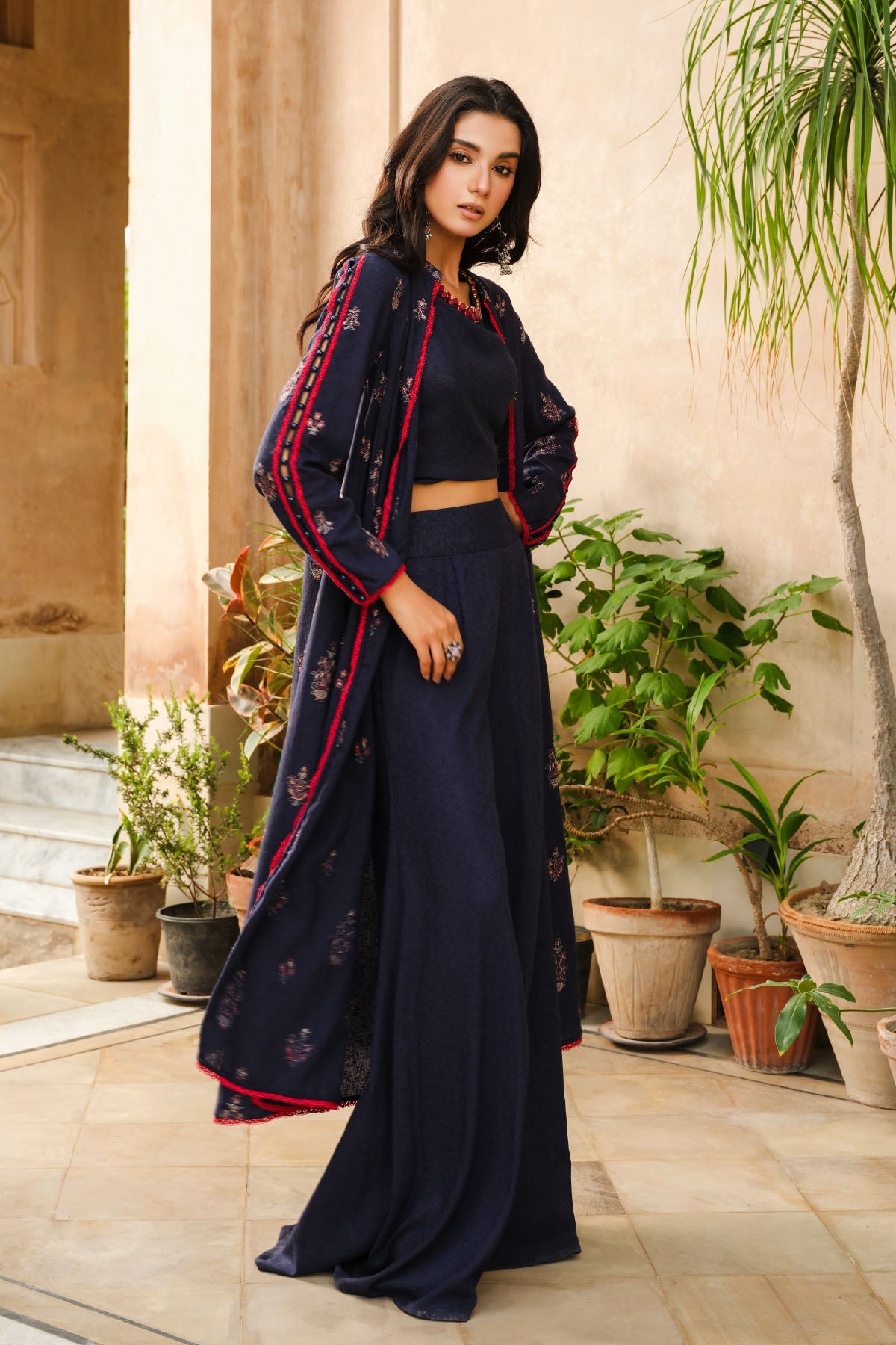 EMBROIDERED COTTON KARANDI 2 PCS (UNSTITCHED)