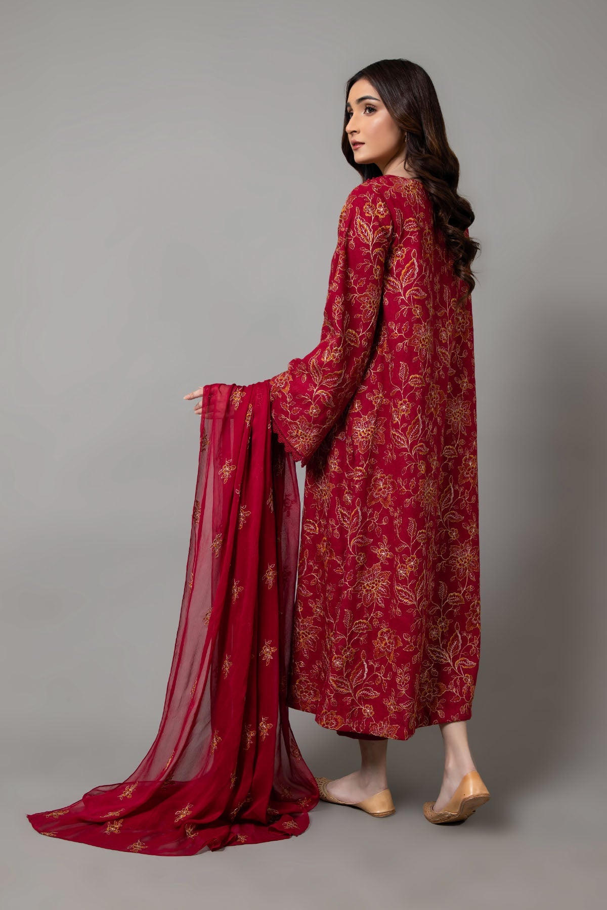 EMBROIDERED COTTON KARANDI 3 PCS (UNSTITCHED)