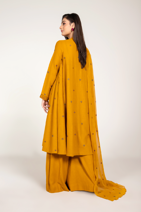EMBROIDERED COTTON KARANDI 3 PCS (UNSTITCHED)