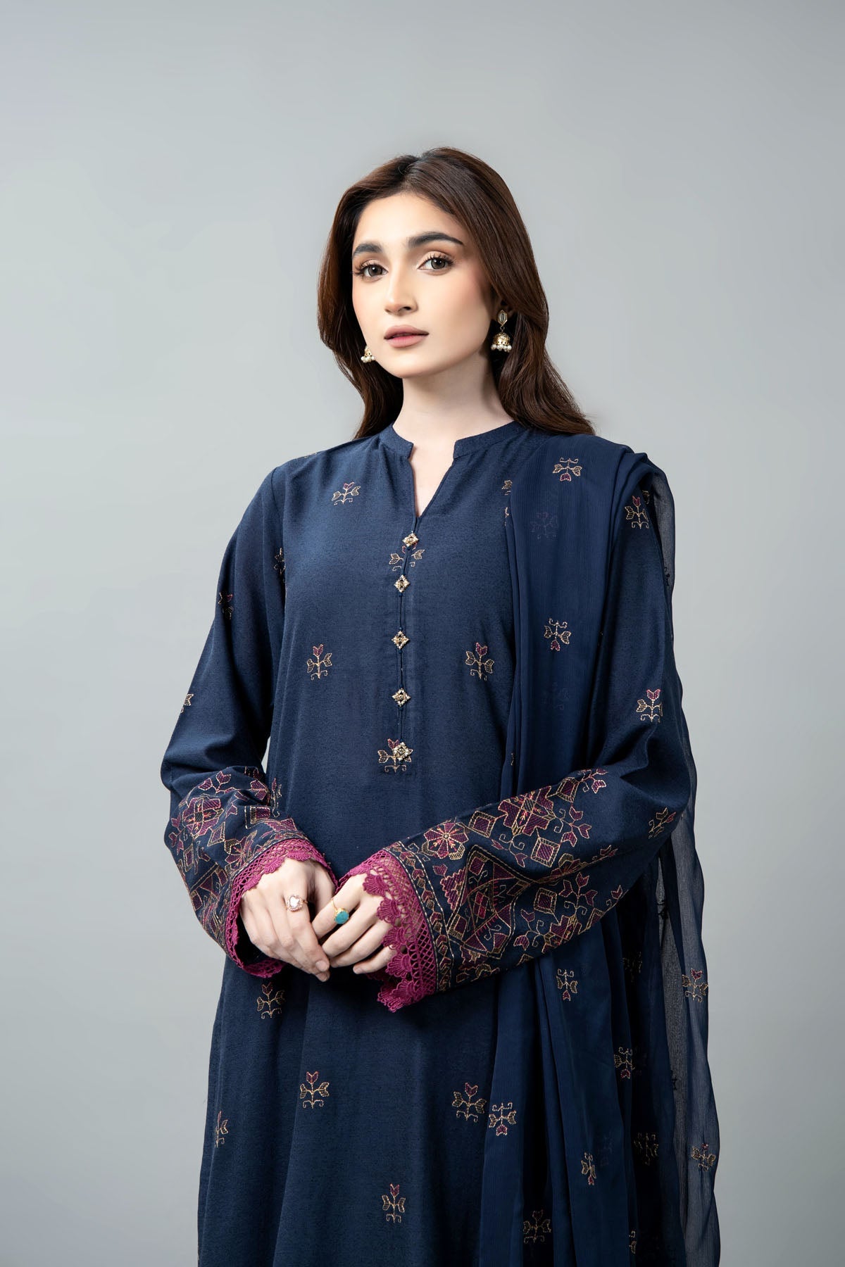 EMBROIDERED KARANDI LAWN 3 PCS (UNSTITCHED)