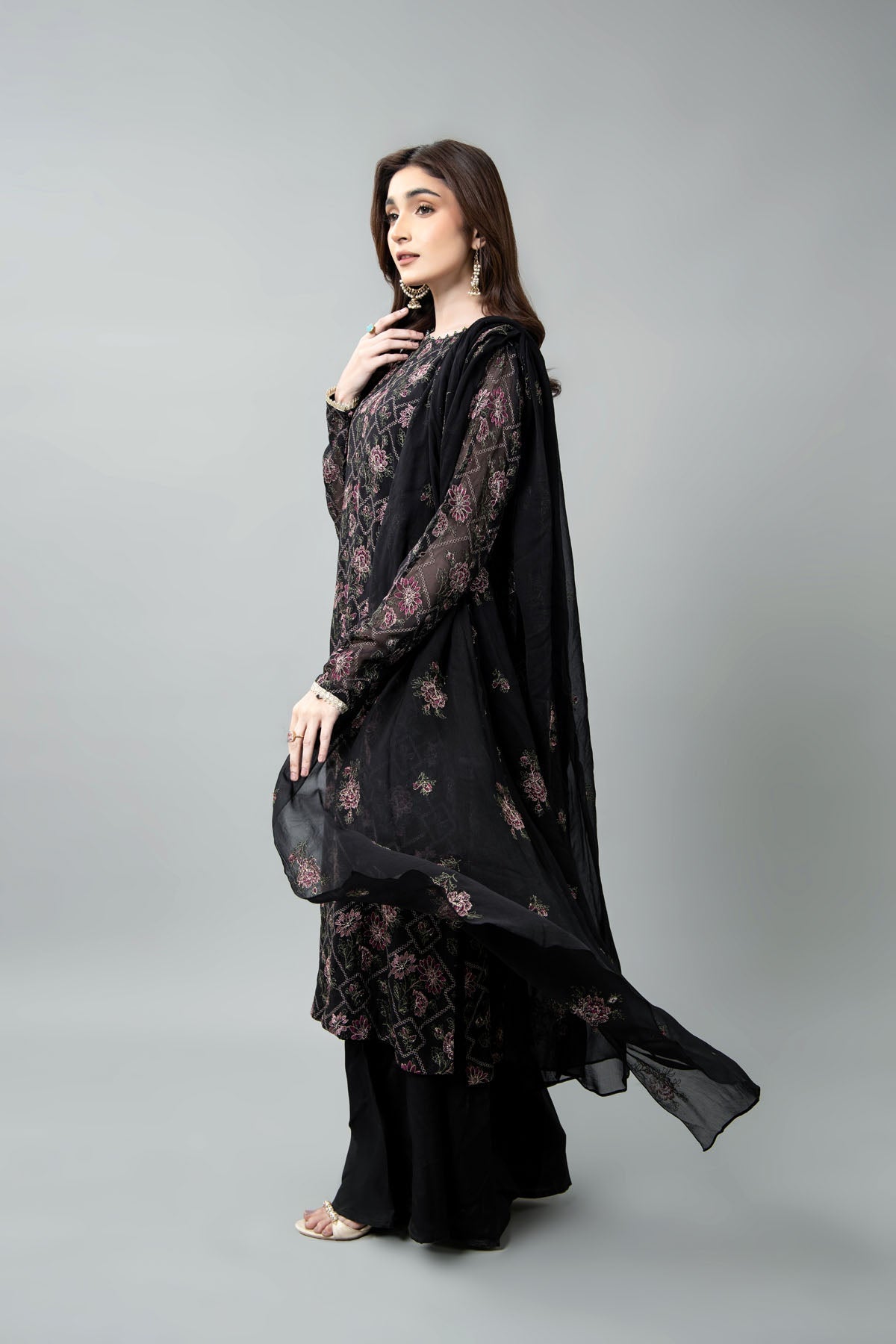 EMBROIDERED CHIFFON 3 PCS (UNSTITCHED)