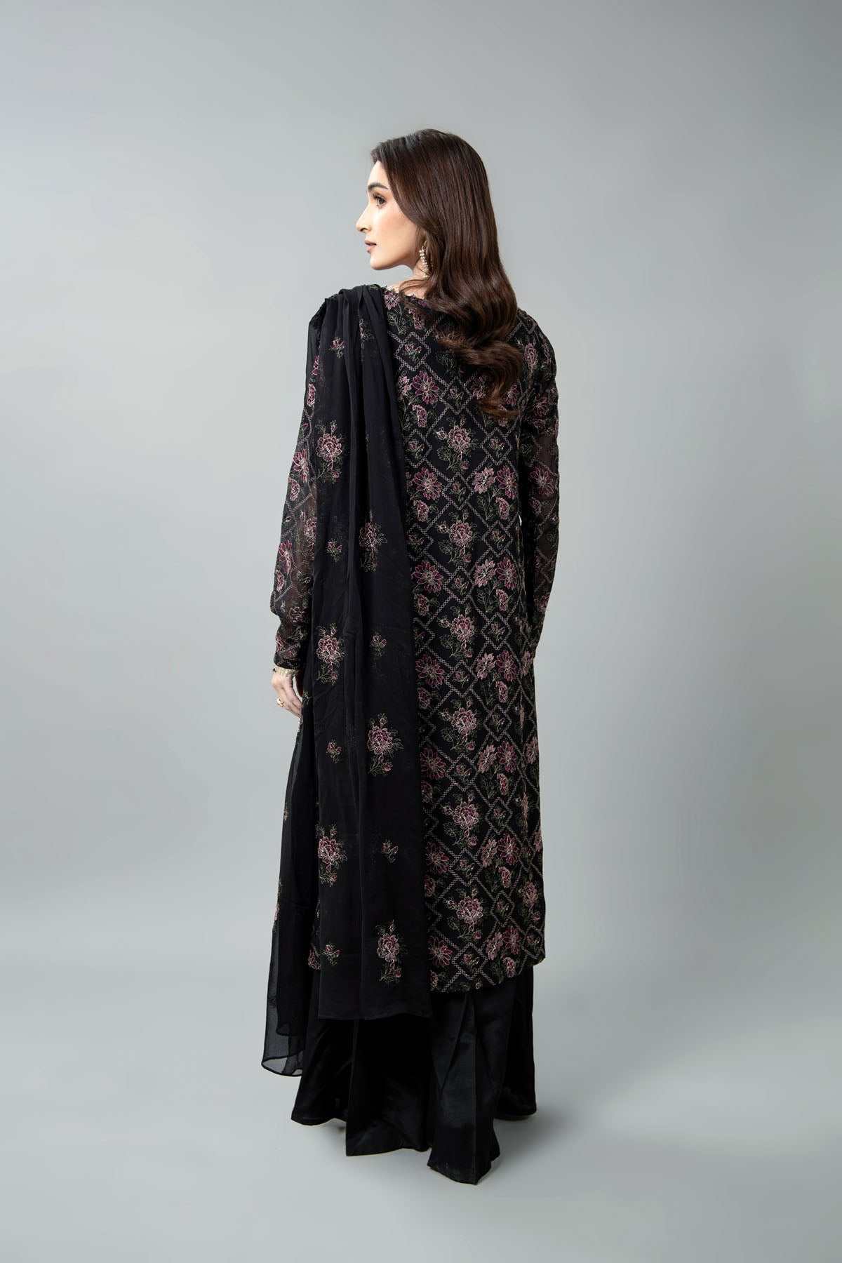EMBROIDERED CHIFFON 3 PCS (UNSTITCHED)