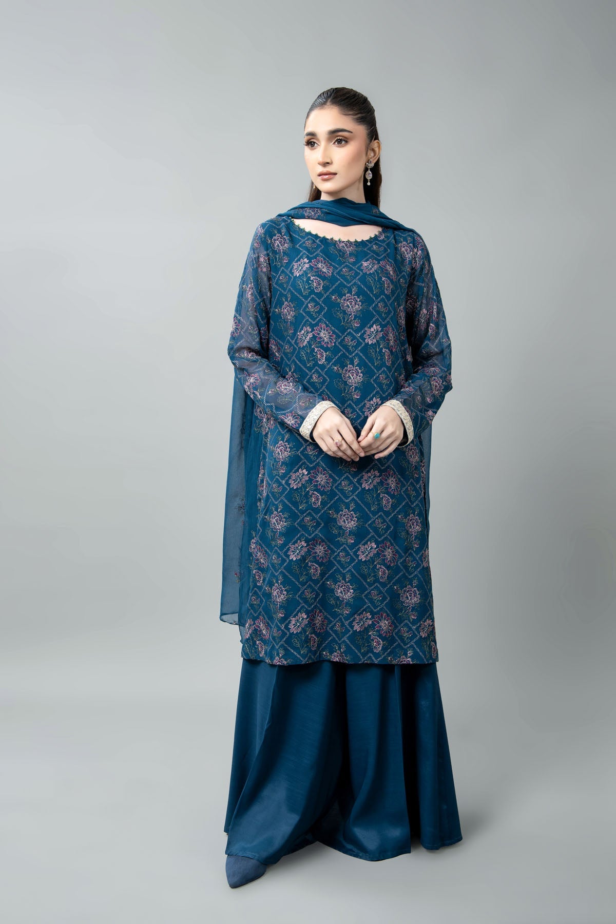 EMBROIDERED CHIFFON 3 PCS (UNSTITCHED)
