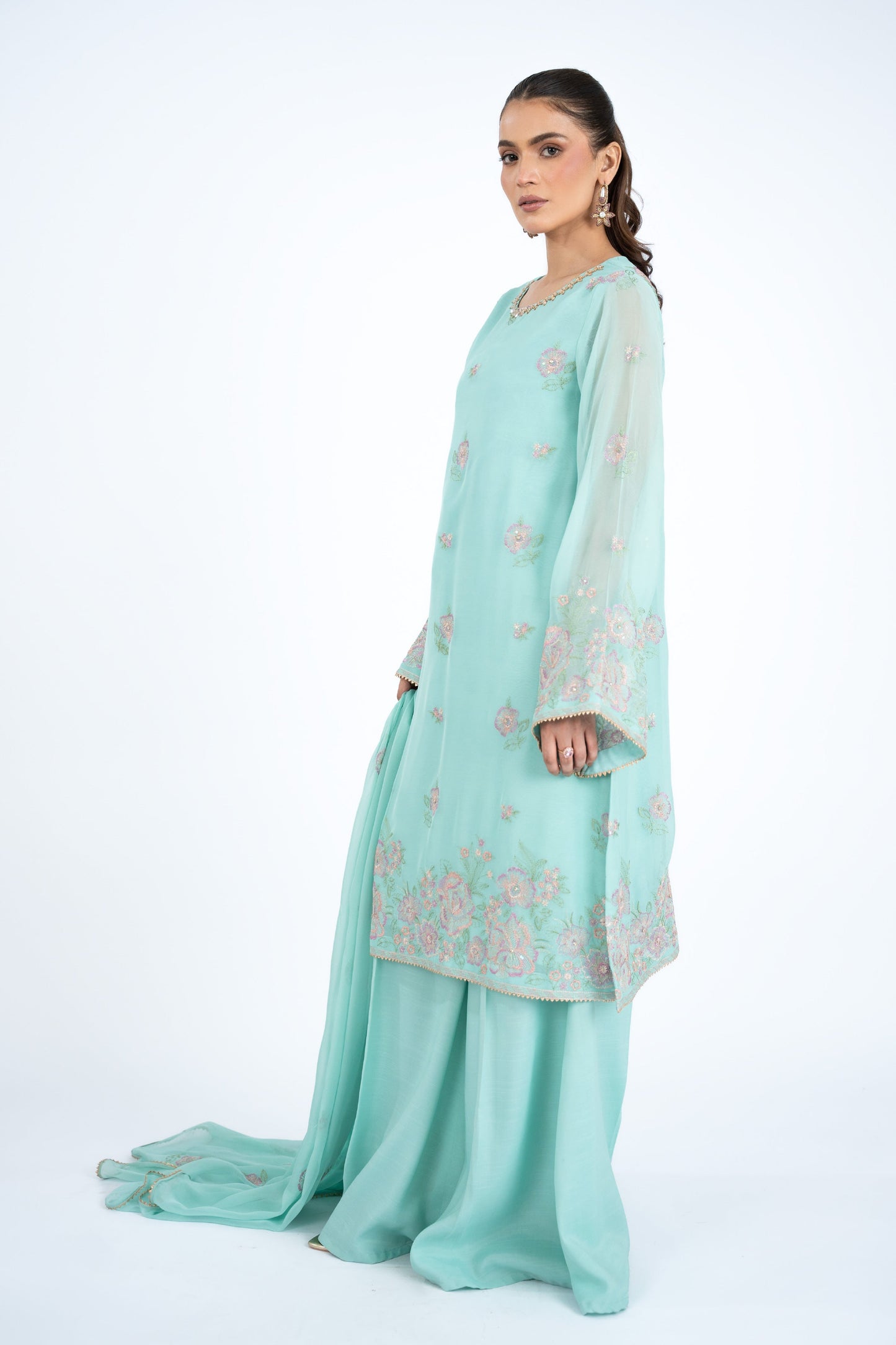 EMBROIDERED & EMBELISHED CHIFFON 3 PCS (UNSTITCHED)