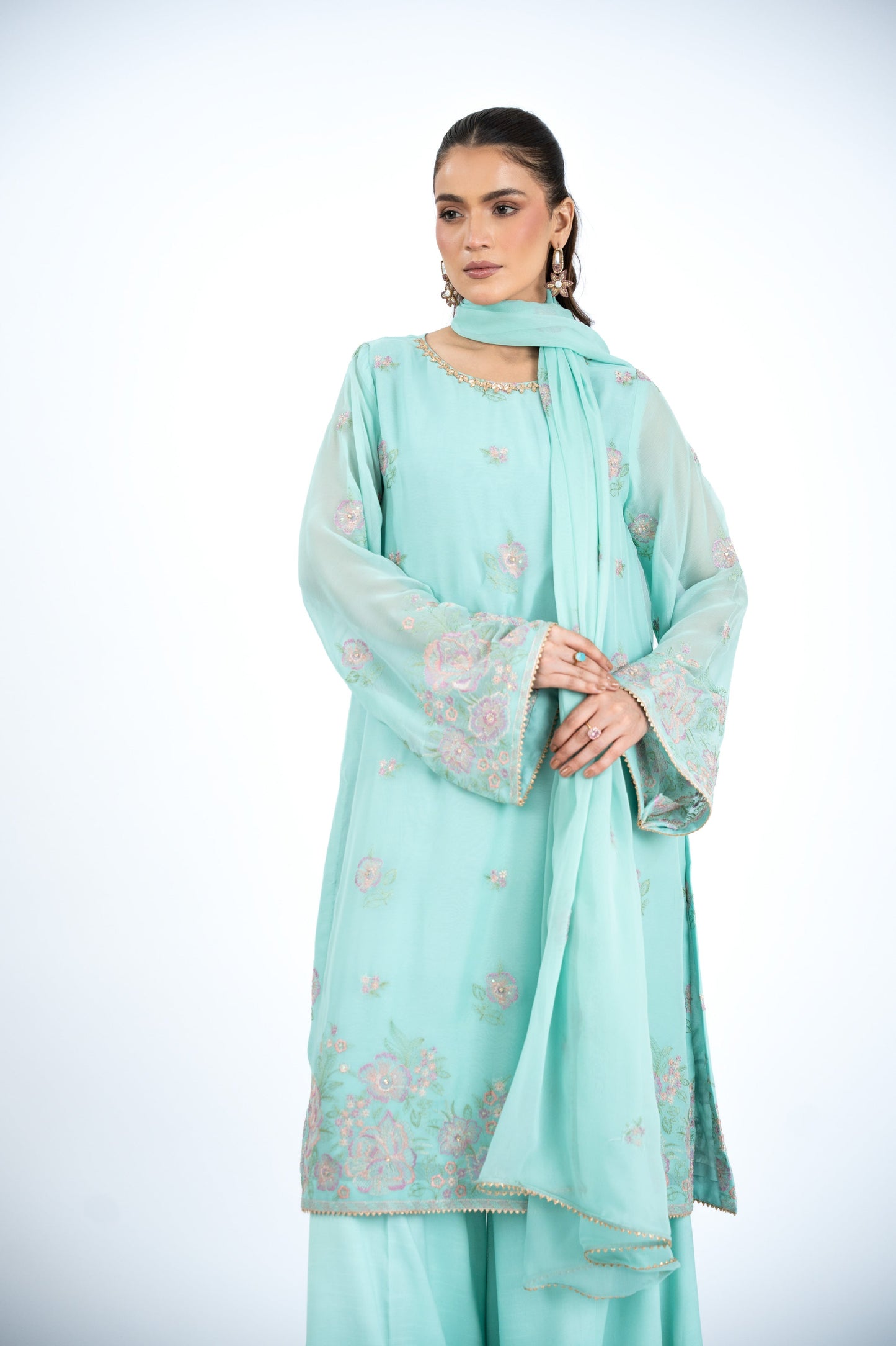 EMBROIDERED & EMBELISHED CHIFFON 3 PCS (UNSTITCHED)