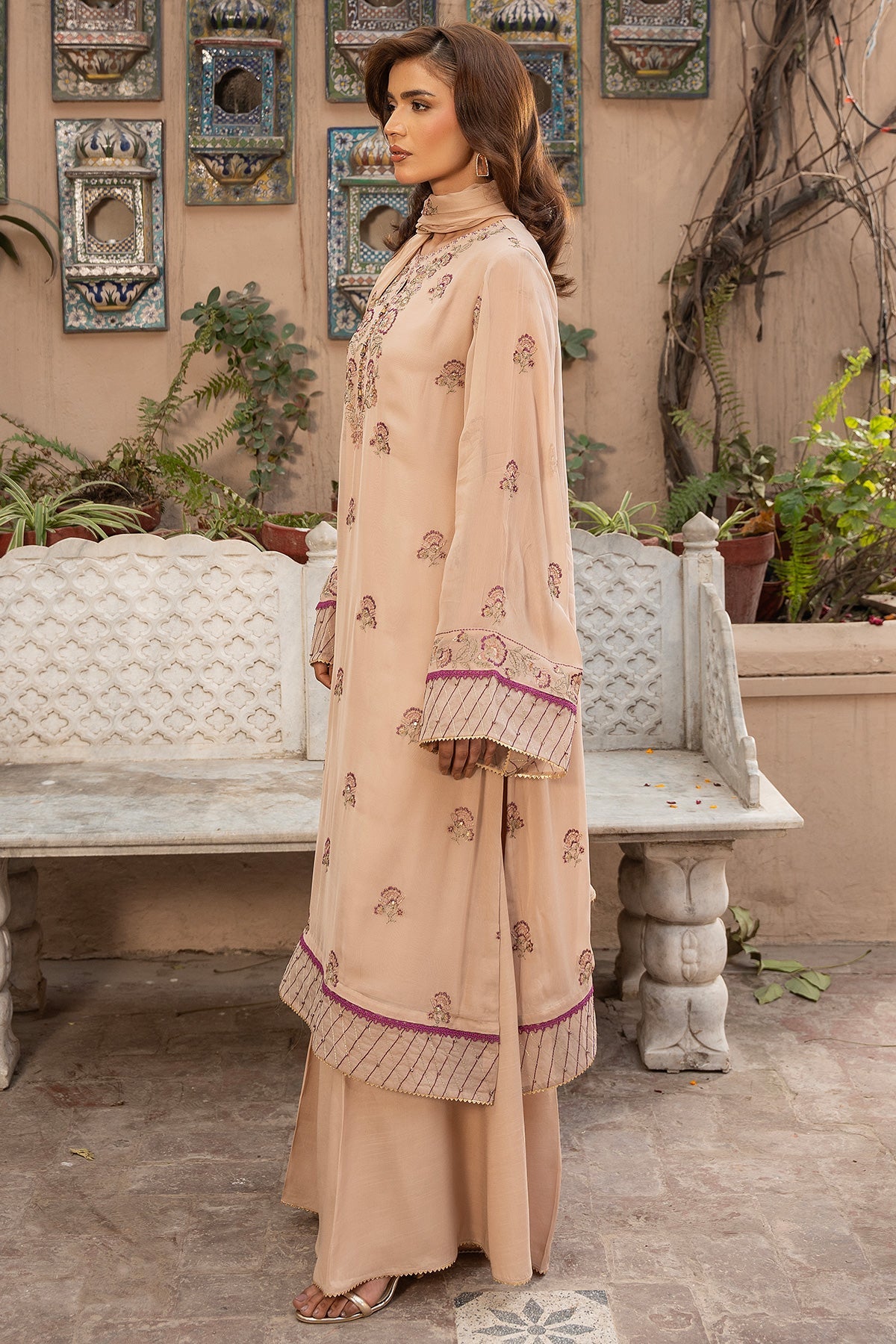 EMBROIDERED & EMBELISHED CHIFFON 3 PCS (UNSTITCHED)
