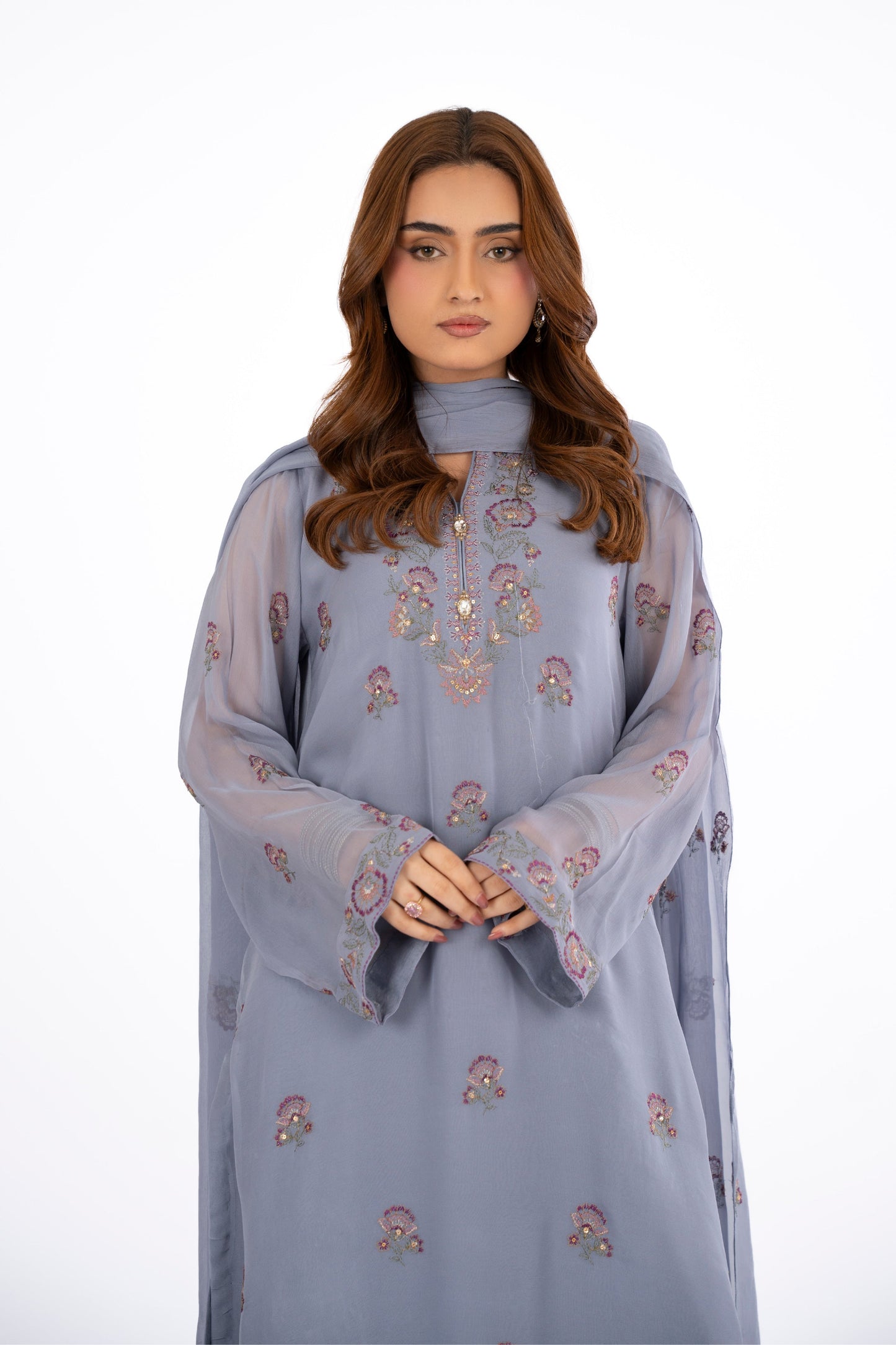 EMBROIDERED & EMBELISHED CHIFFON 3 PCS (UNSTITCHED)