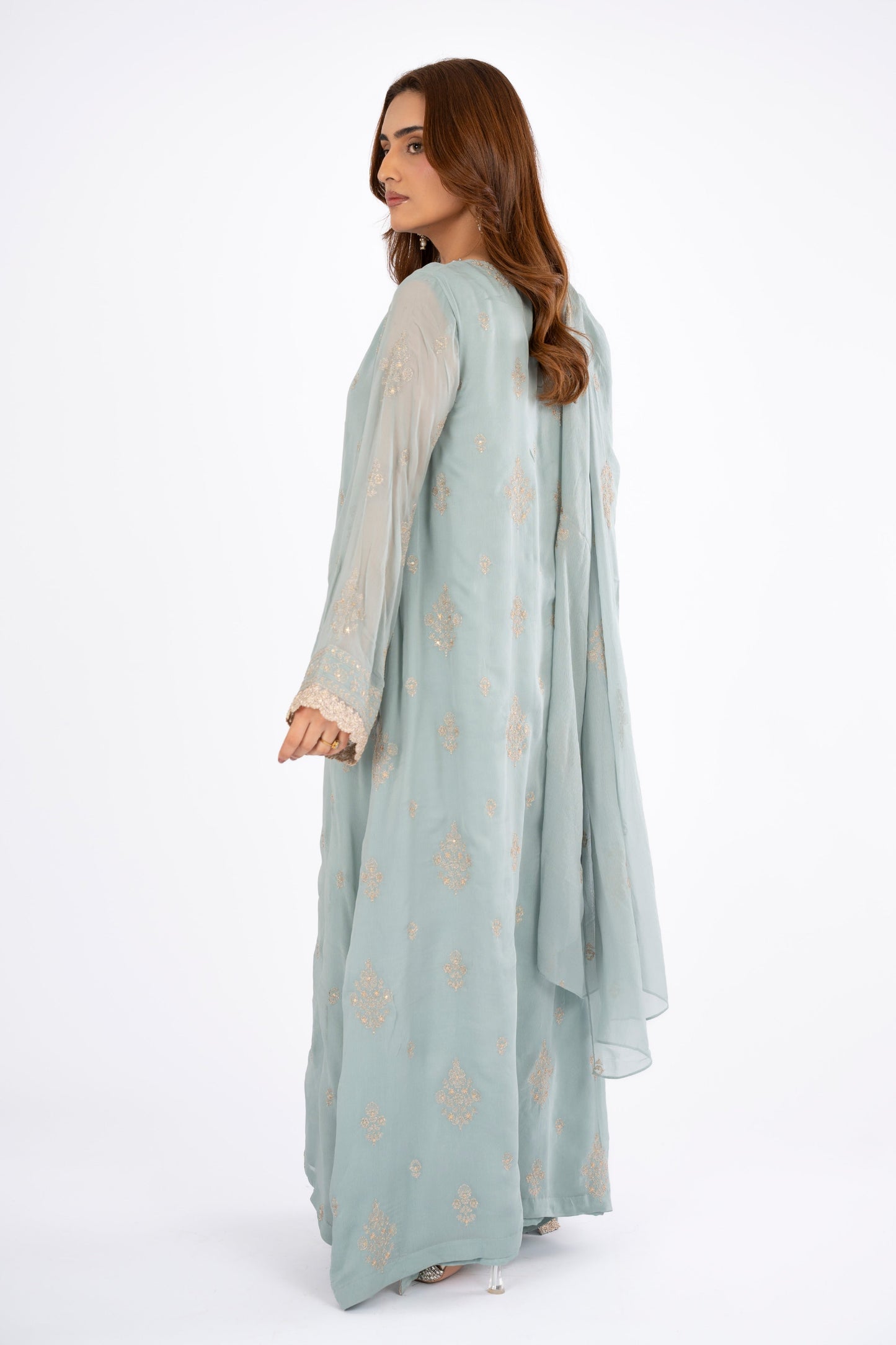 EMBROIDERED & EMBELISHED CHIFFON 3 PCS (UNSTITCHED)