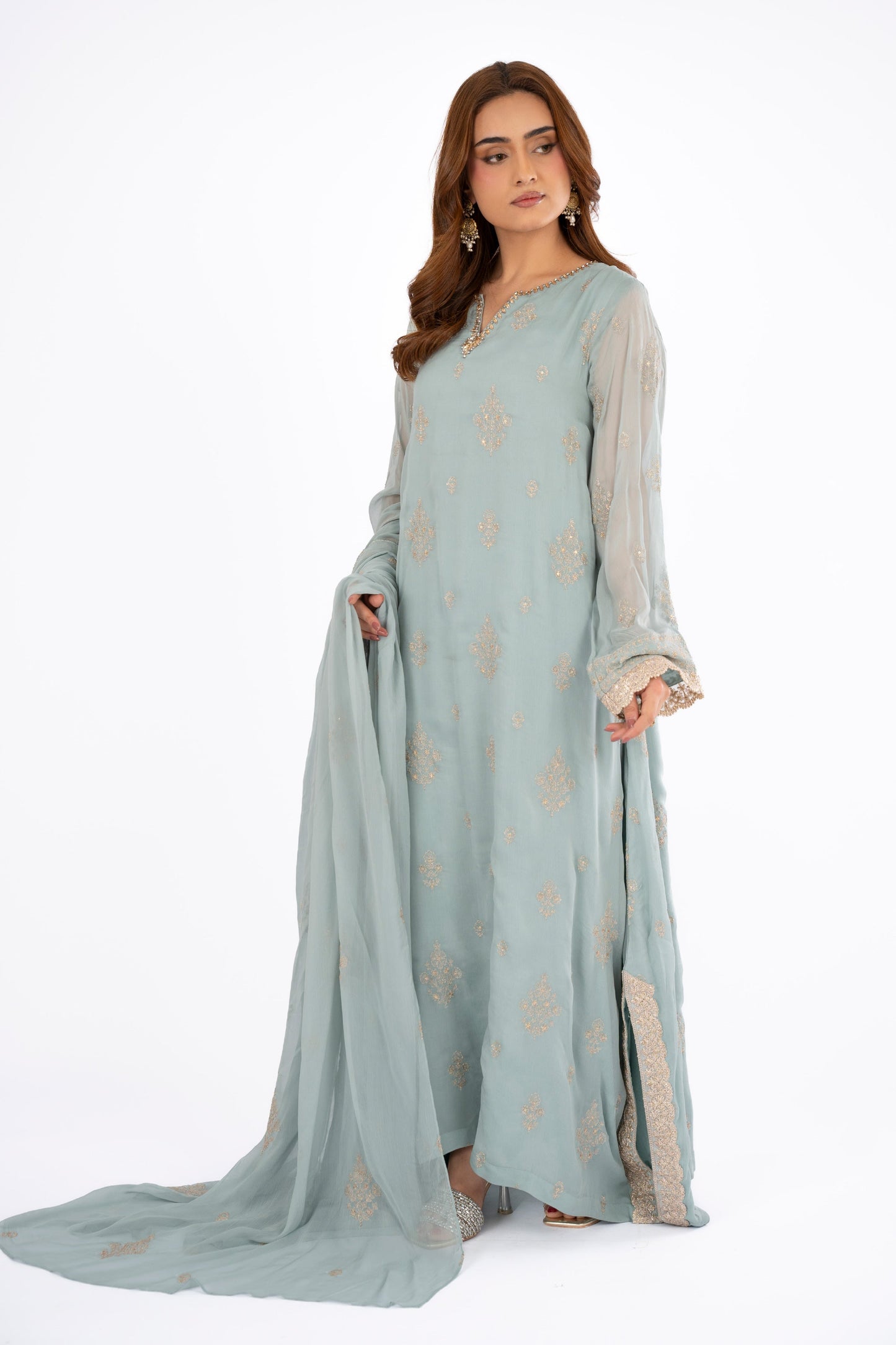 EMBROIDERED & EMBELISHED CHIFFON 3 PCS (UNSTITCHED)
