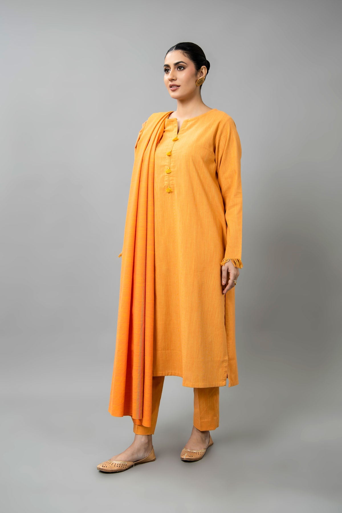 PRET SOLID YARN DYED STRIP KHADDAR 3 PCS