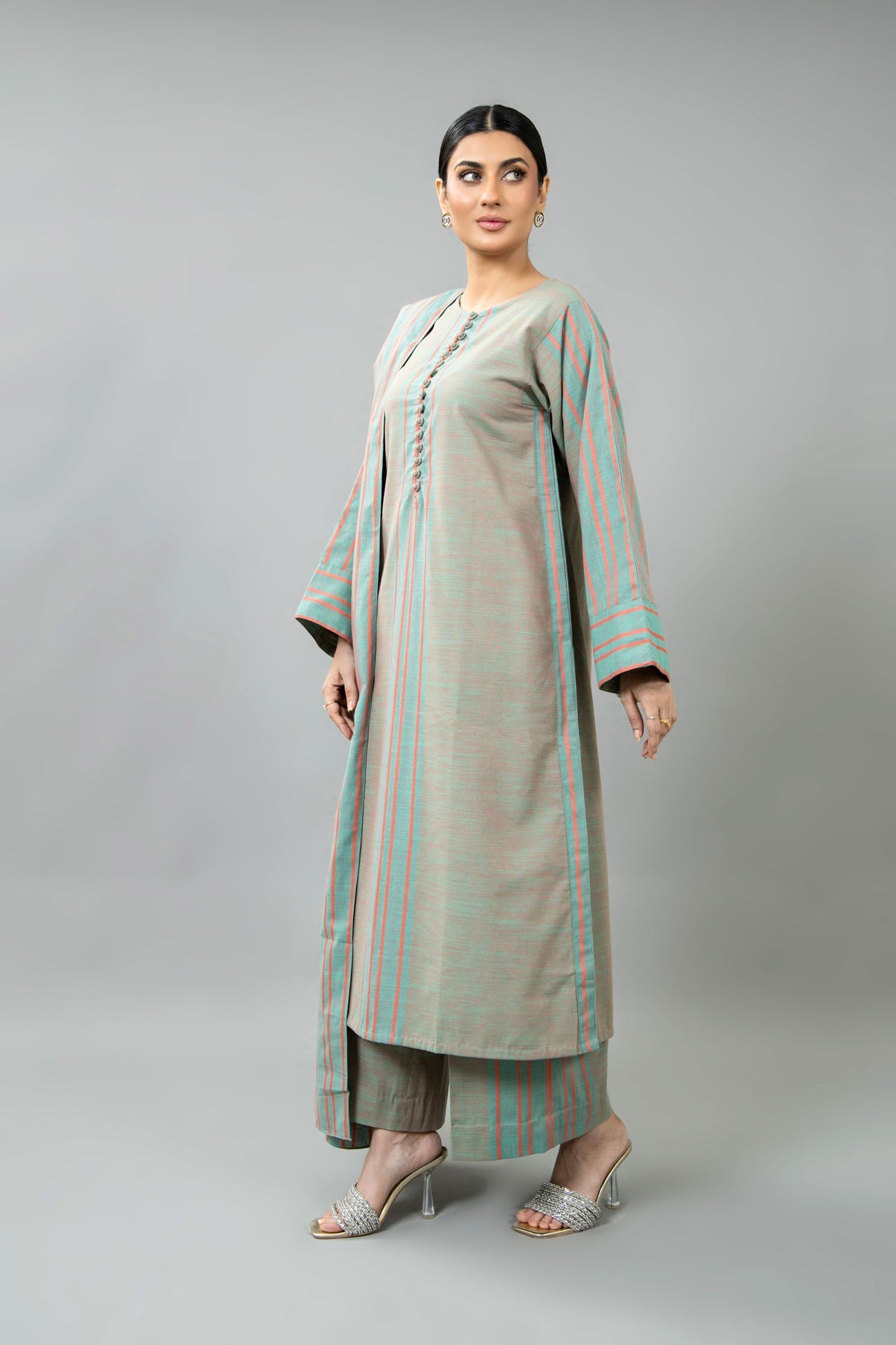 PRET SOLID YARN DYED STRIP KHADDAR 3 PCS