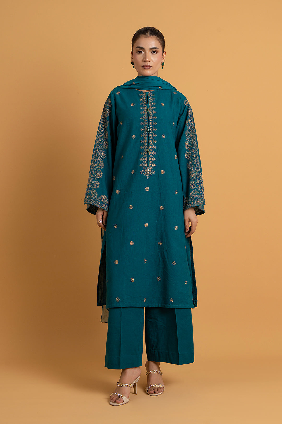 PRET EMBROIDERED SLUB KHADDAR 3 PCS
