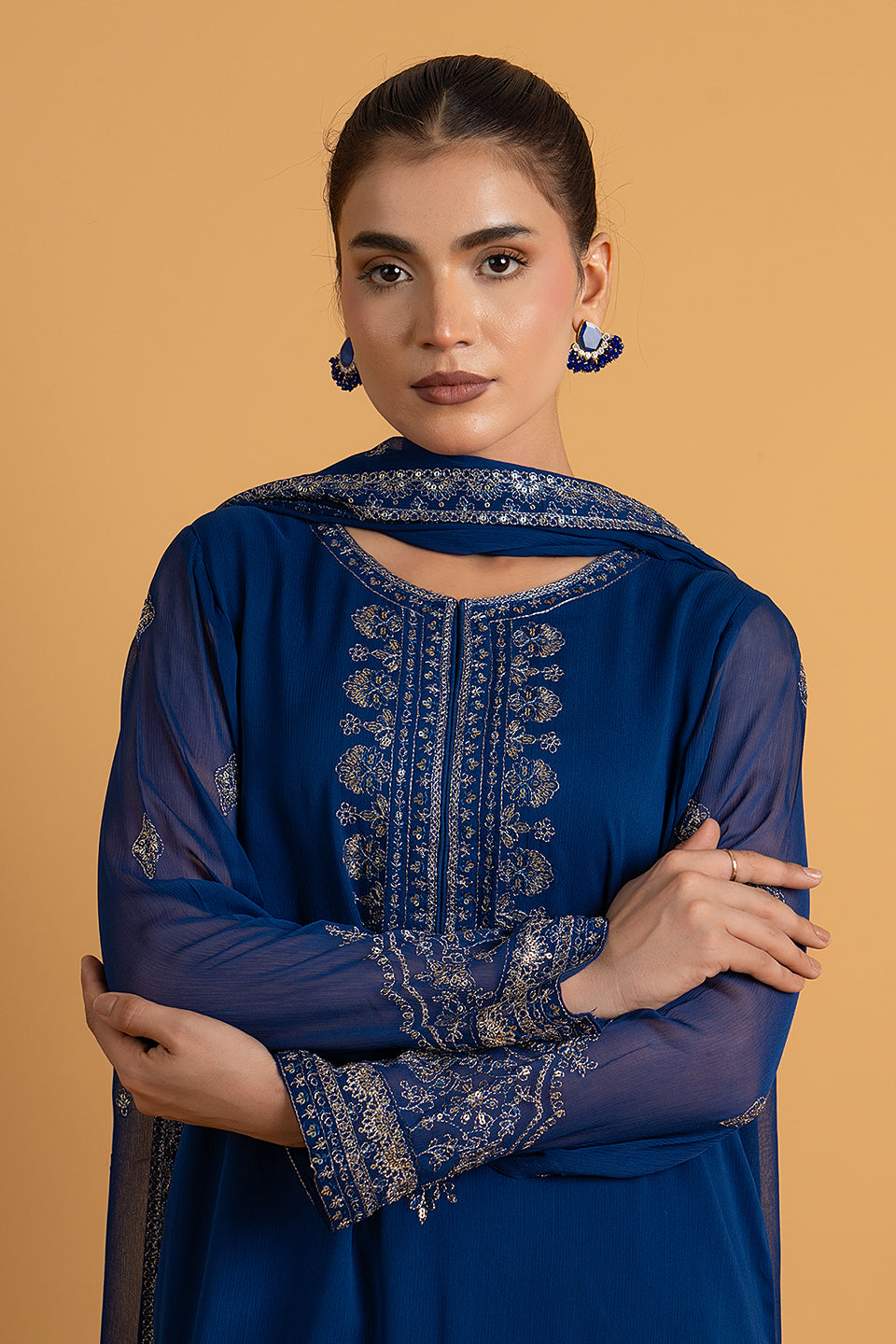 PRET EMBROIDERED & EMBELISHED CHIFFON 3 PCS