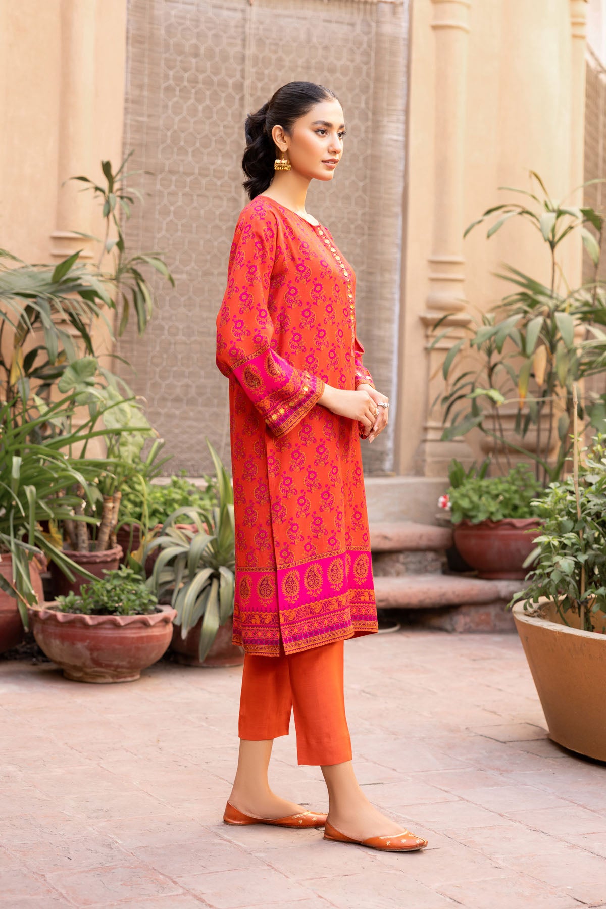 PRET PRINTED RAW SILK 2 PCS