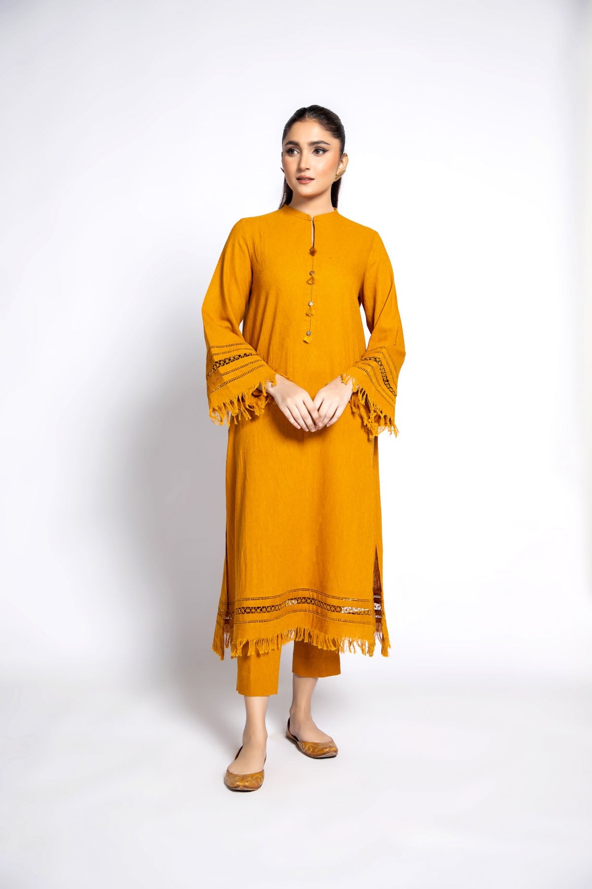 PRET SOLID SLUB KAHDDAR 2 PCS