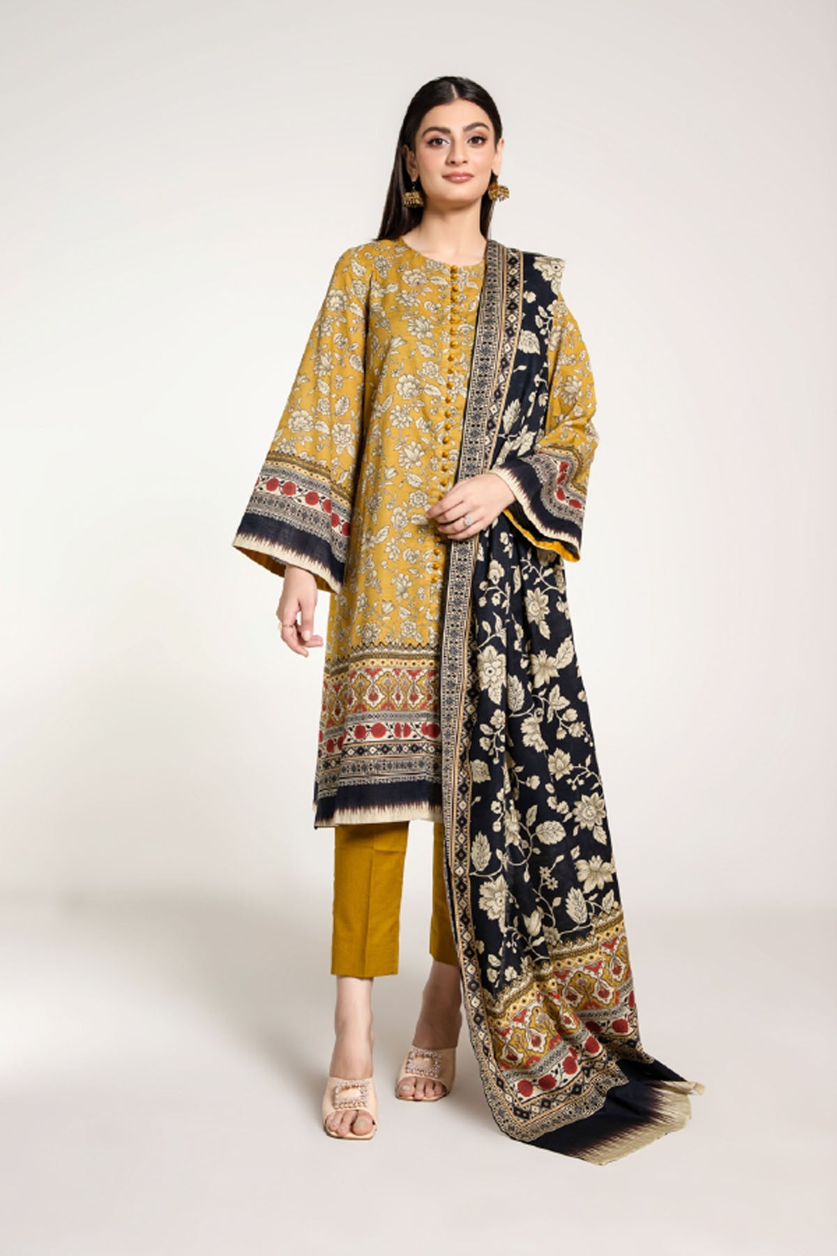 PRINTED SLUB KHADDAR 3 PCS
