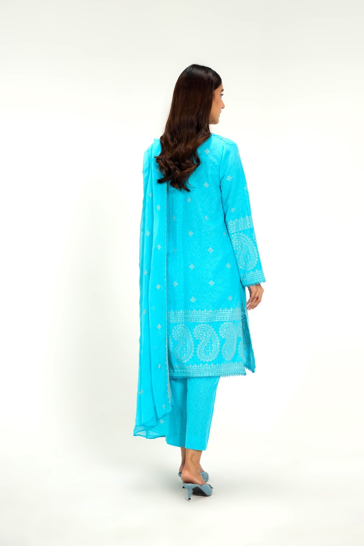 EMBROIDERED COTTON KARANDI 3 PCS (UNSTITCHED)