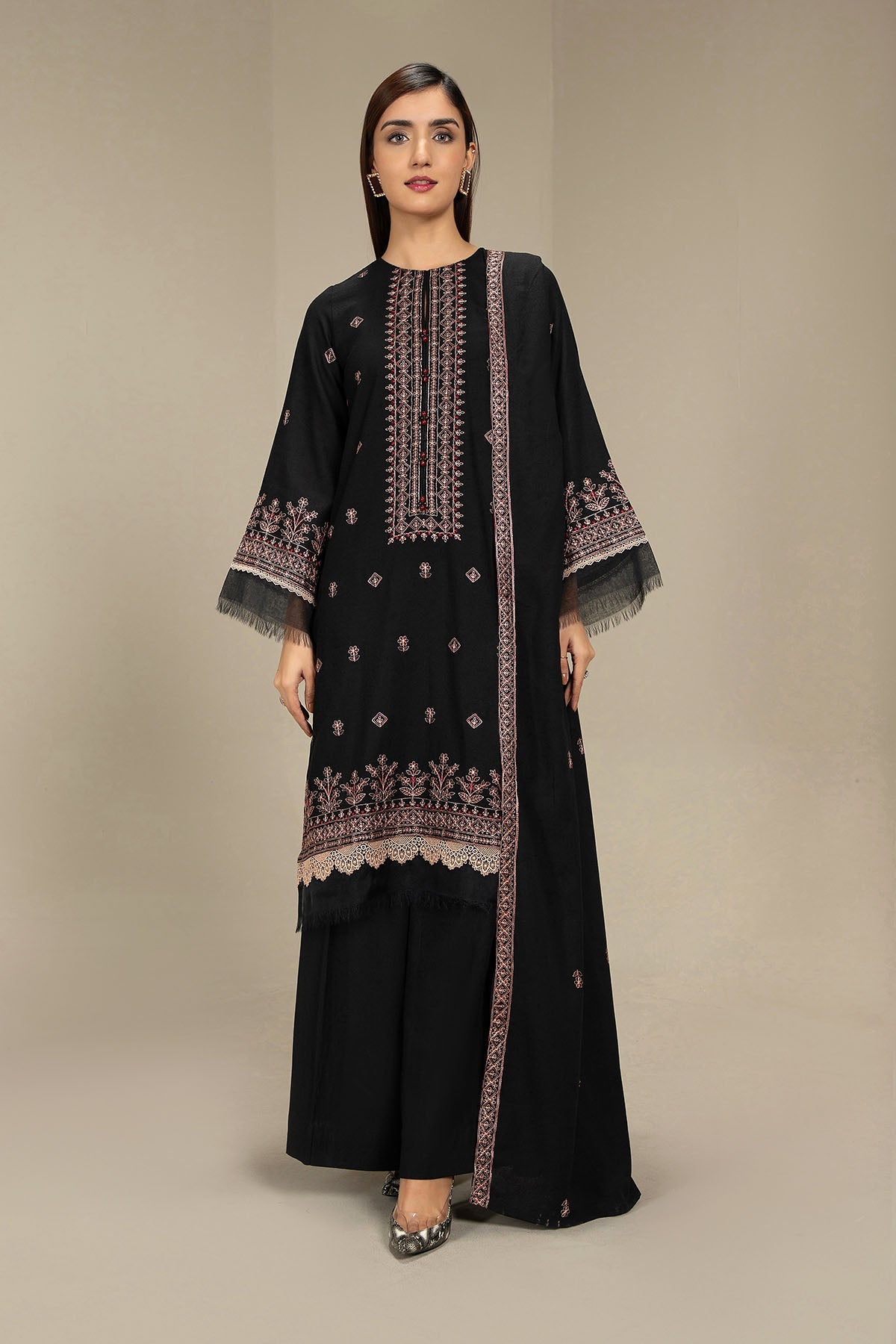 EMBROIDERED KARANDI LAWN 3PCS (UNSTITCHED)