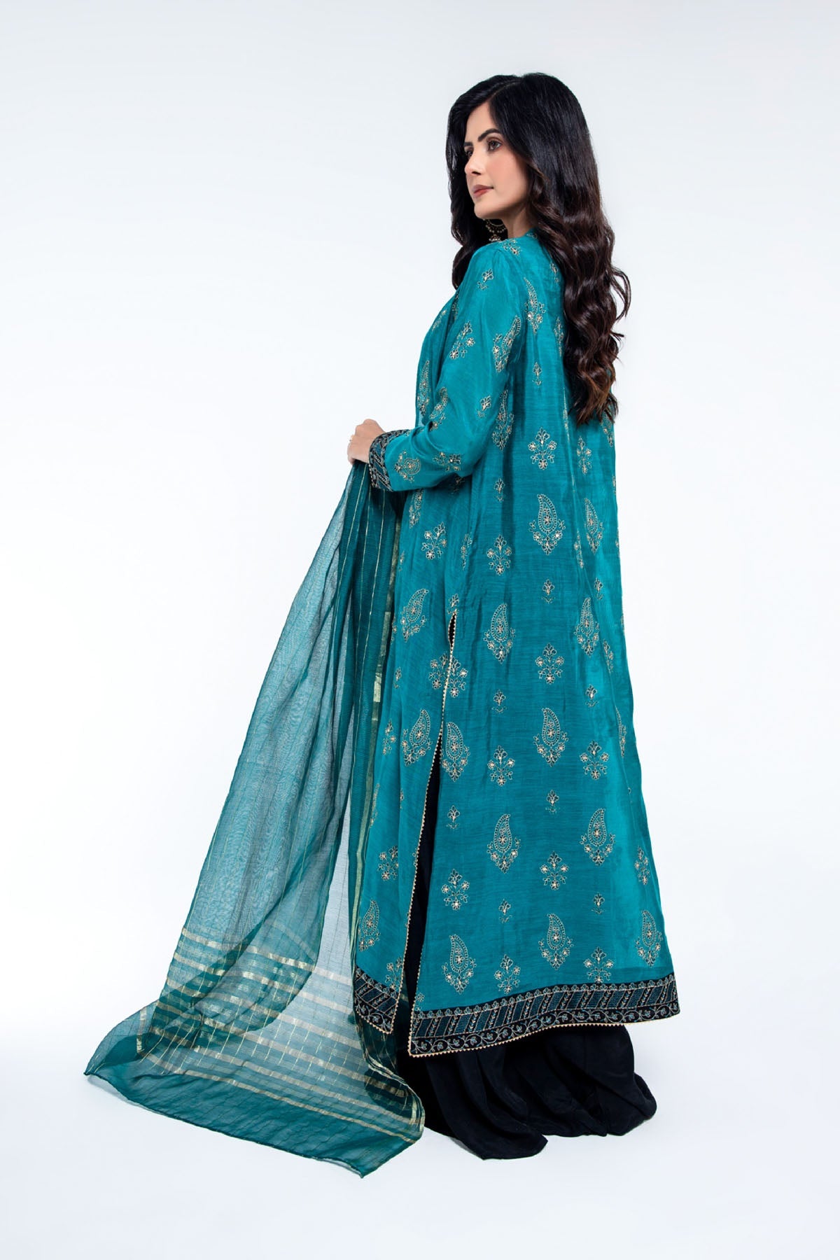 EMBROIDERED & EMBELISHED COTTON SILK 2 PCS (UNSTITCHED)