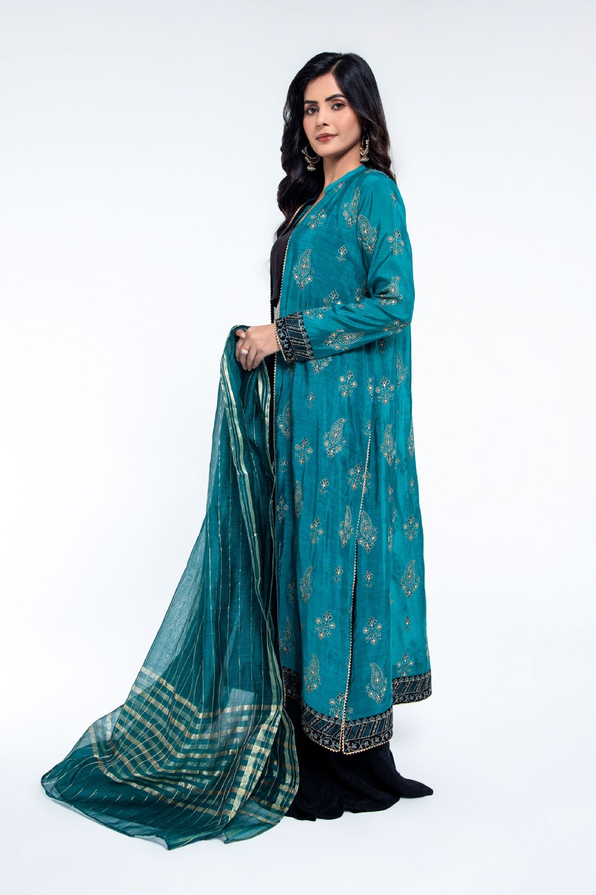 EMBROIDERED & EMBELISHED COTTON SILK 2 PCS (UNSTITCHED)