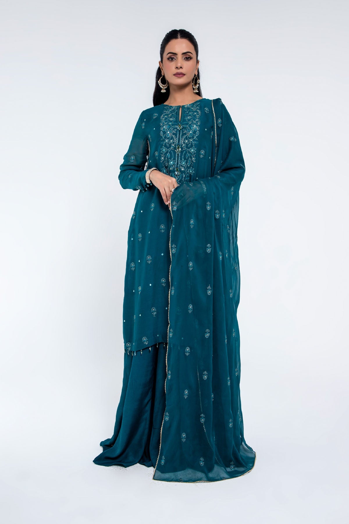 EMBROIDERED CHIFFON 3 PCS (UNSTITCHED)