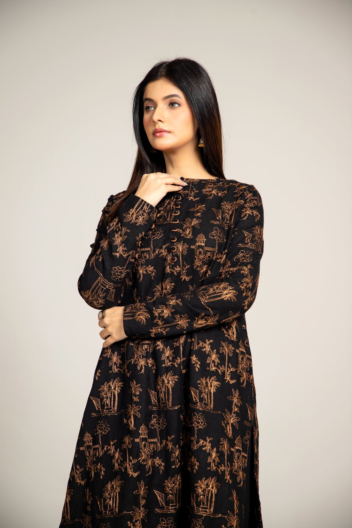 EMBROIDERED COTTON KARANDI 2 PCS (UNSTITCHED)