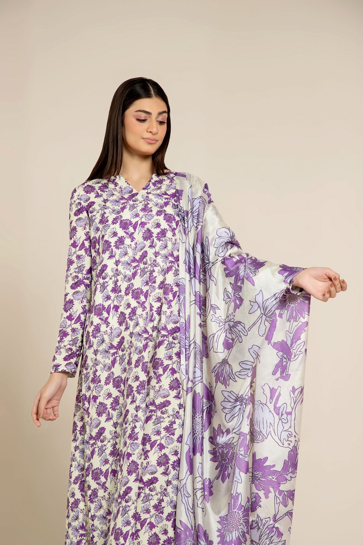 PRINTED POLY LAWN 3 PCS (UNSTITCHED)