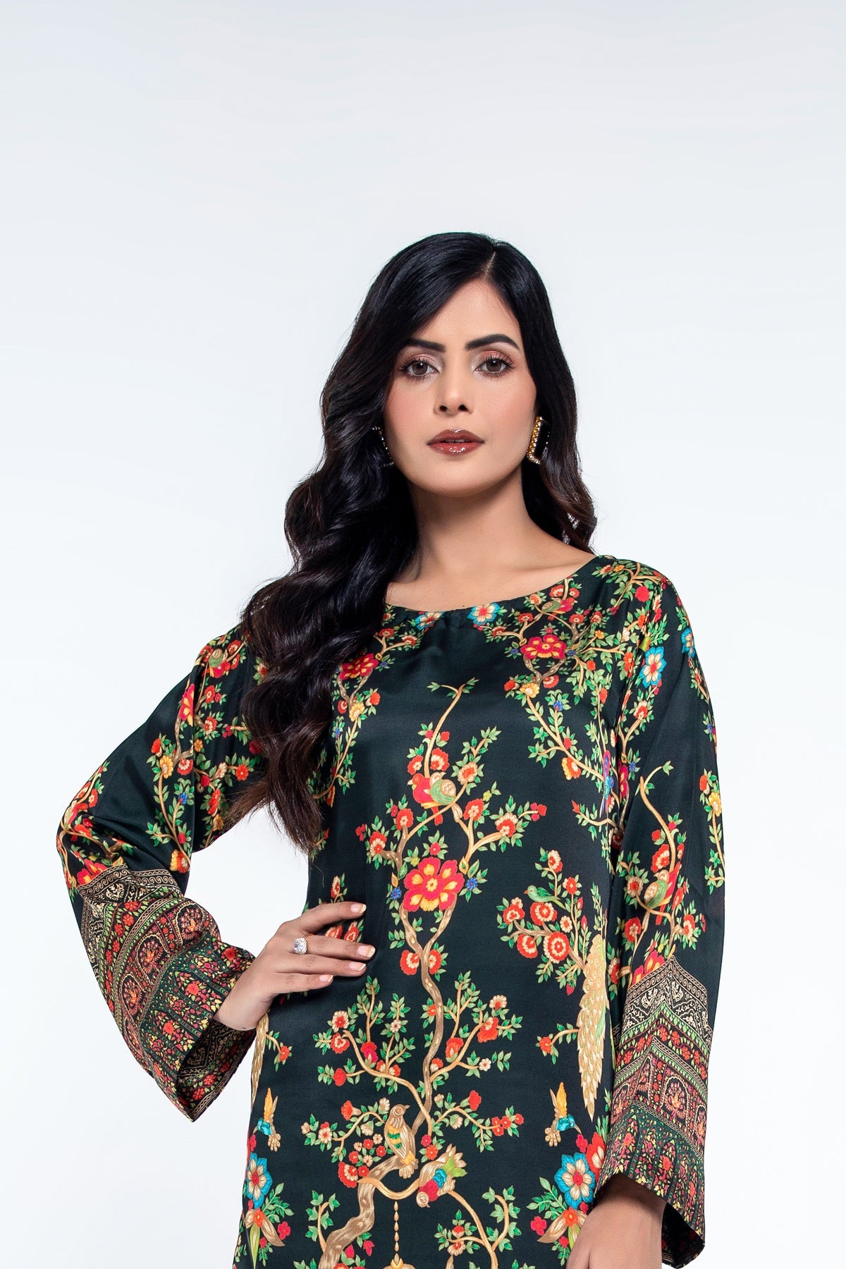 PRET PRINTED  SHAMOZ SILK  1 PCS