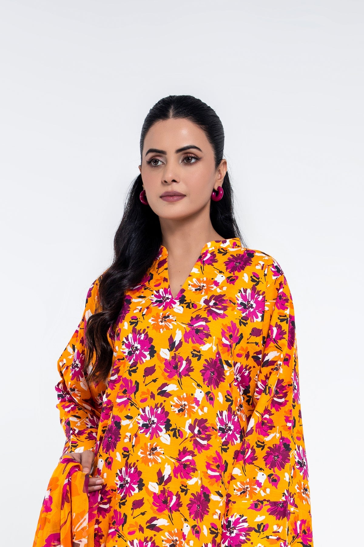 PRET PRINTED SLUB KHADDAR  3 PCS