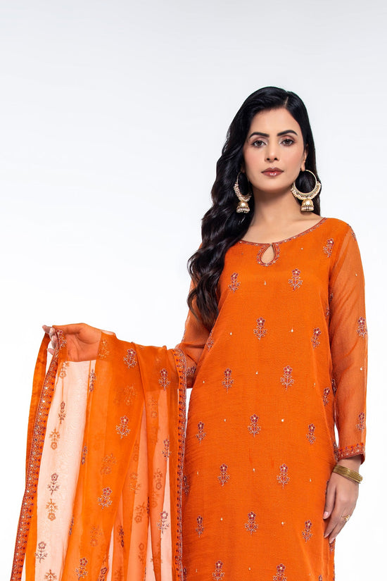 PRET EMBROIDERED & EMBELISHED KARANDI NET 3 PCS