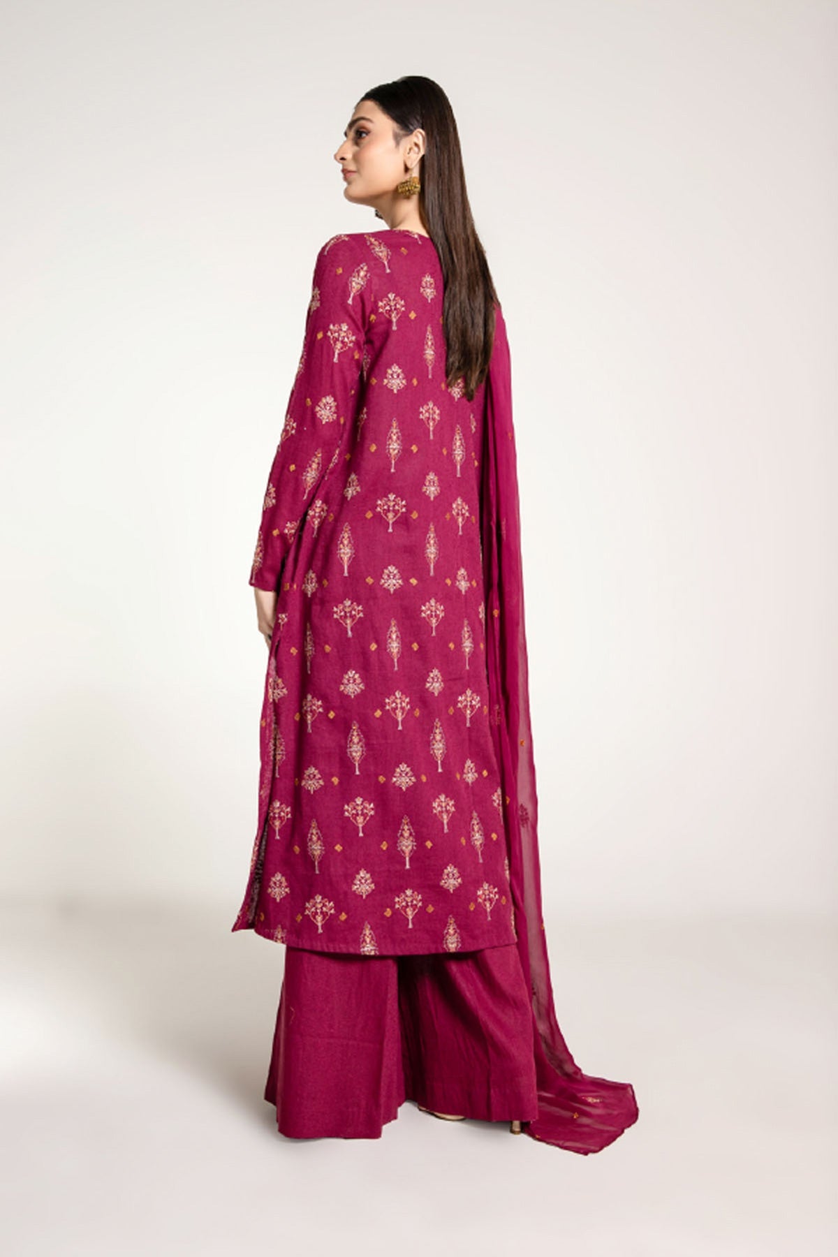 EMBROIDERED COTTON KARANDI  3 PCS (UNSTITCHED)