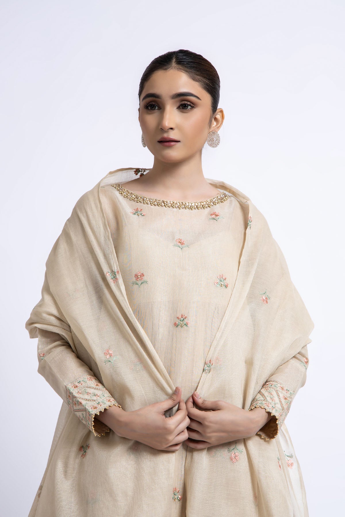 EMBROIDERED & EMBELISHED MASOORI 3 PCS (UNSTITCHED)