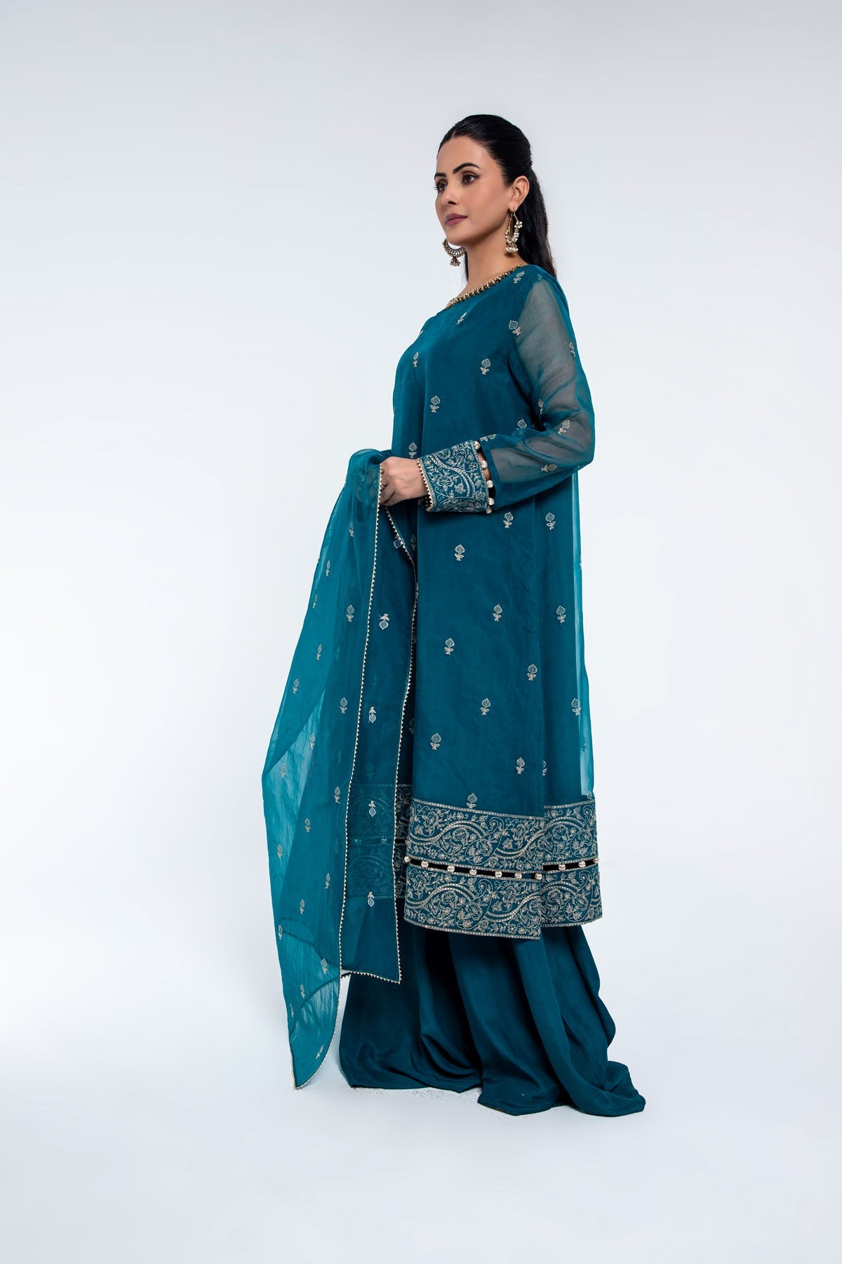 EMBROIDERED & EMBELISHED ORGANZA 2 PCS (UNSTITCHED)