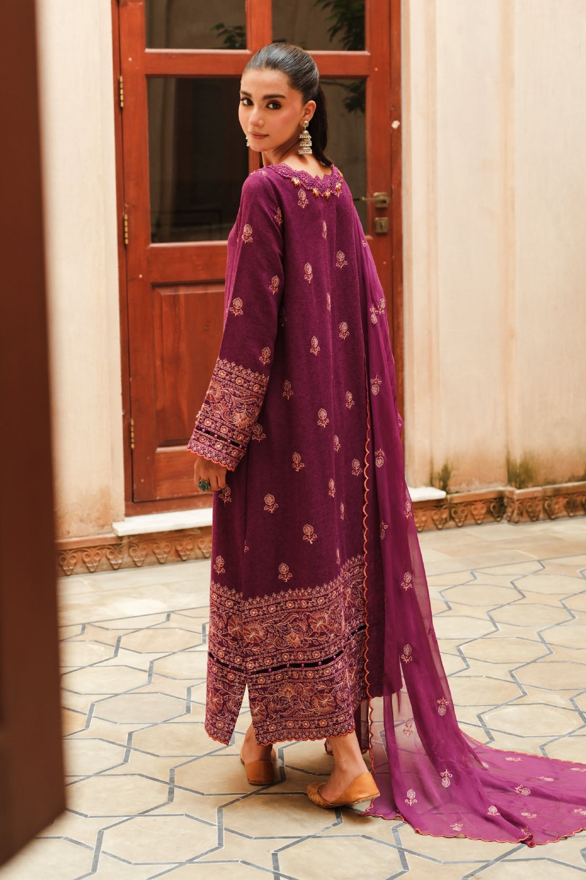 EMBROIDERED COTTON KARANDI  3 PCS (UNSTITCHED)