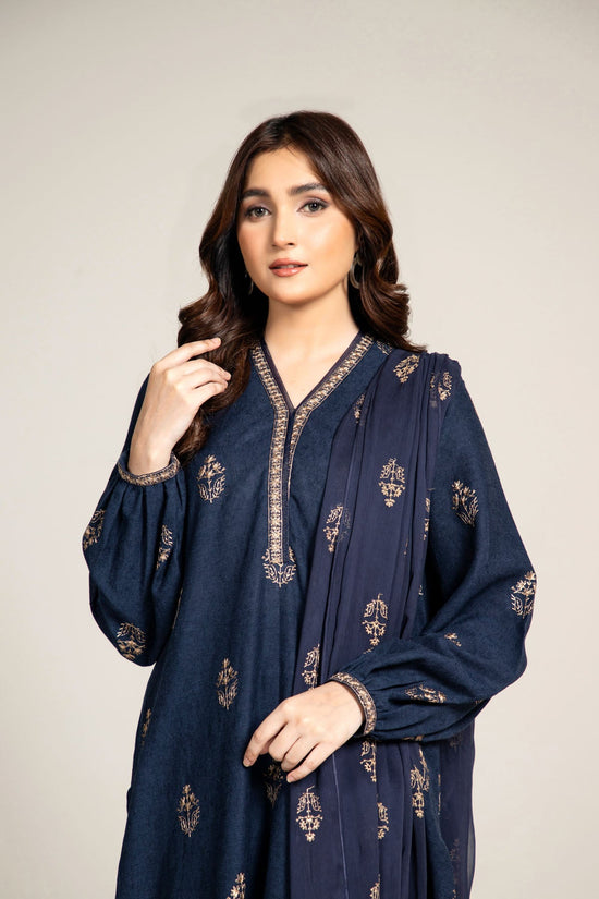 EMBROIDERED COTTON KARANDI  3 PCS (UNSTITCHED)