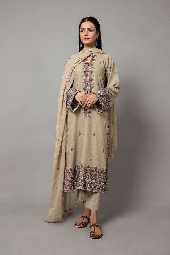 EMBROIDERED KARANDI LAWN 3 PCS (UNSTITCHED)