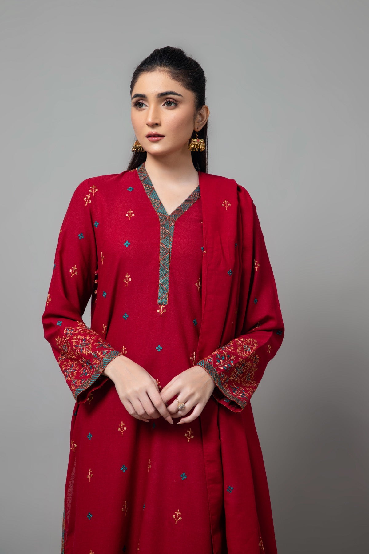 EMBROIDERED KARANDI LAWN 3 PCS (UNSTITCHED)