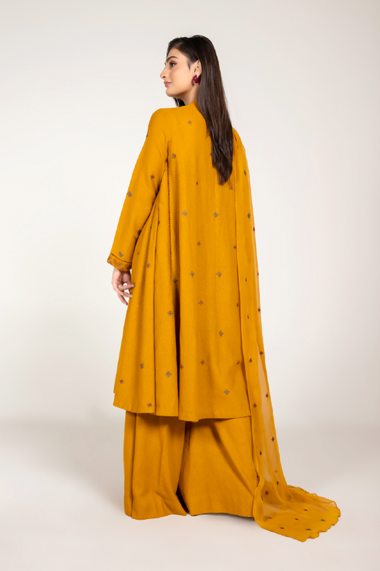 EMBROIDERED COTTON KARANDI  3 PCS (UNSTITCHED)