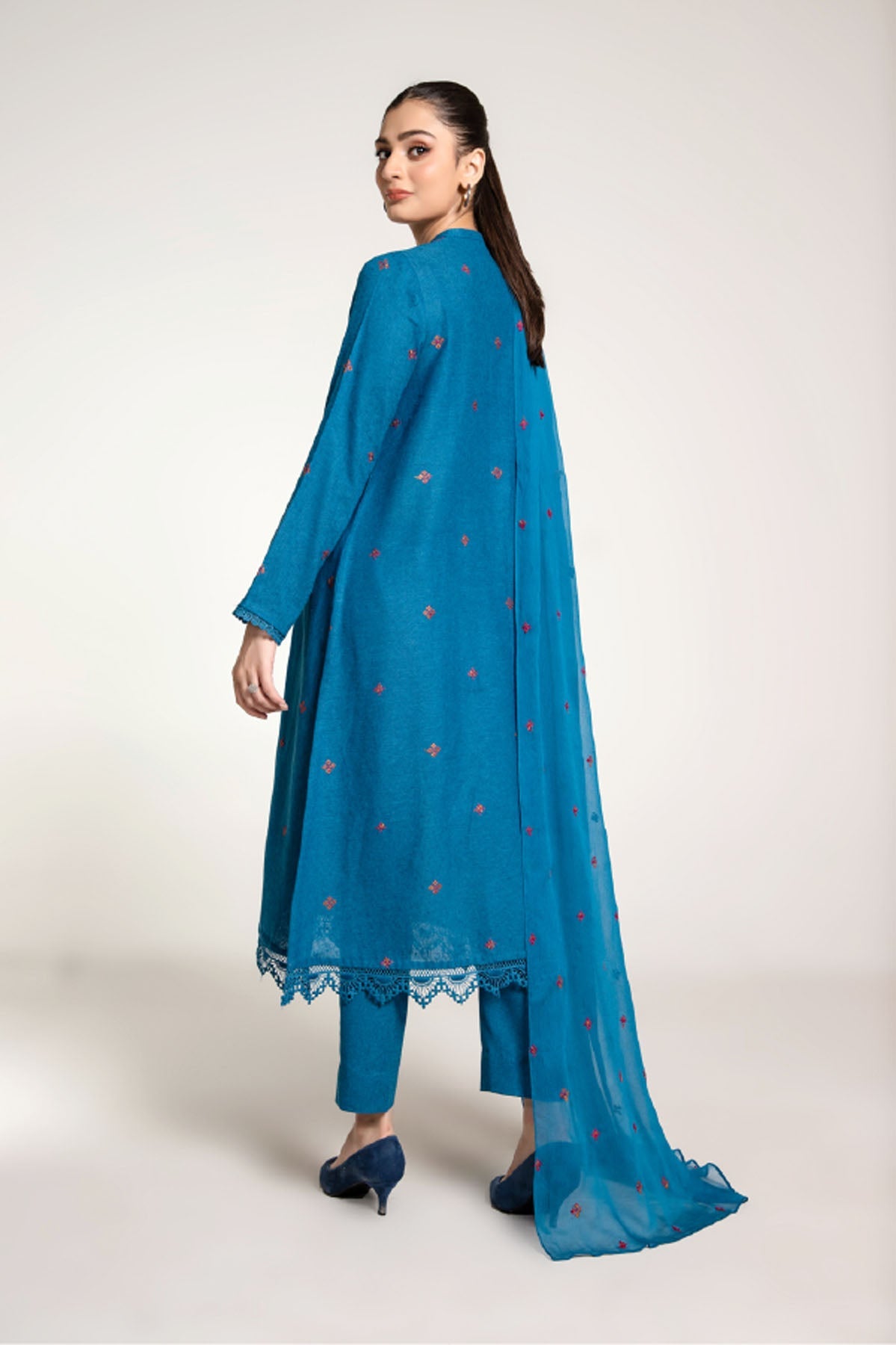 EMBROIDERED COTTON KARANDI  3 PCS (UNSTITCHED)