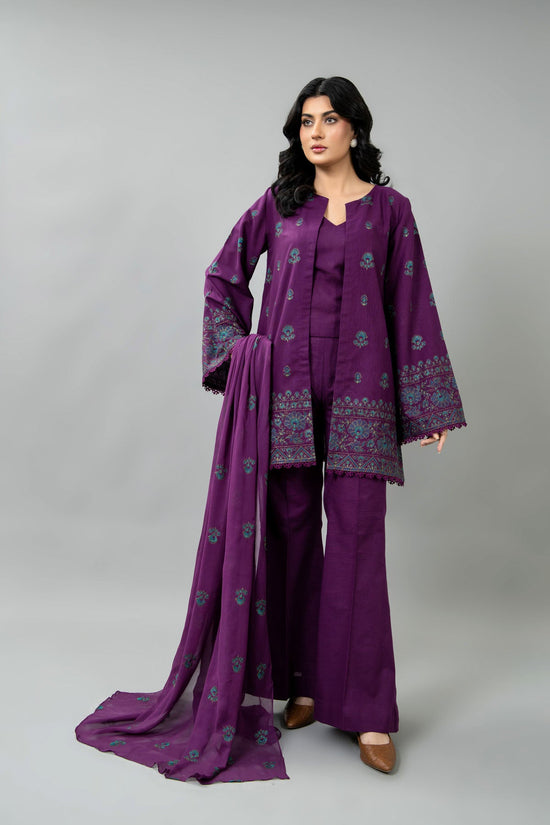EMBROIDERED SLUB KHADDAR 3 PCS (UNSTITCHED)