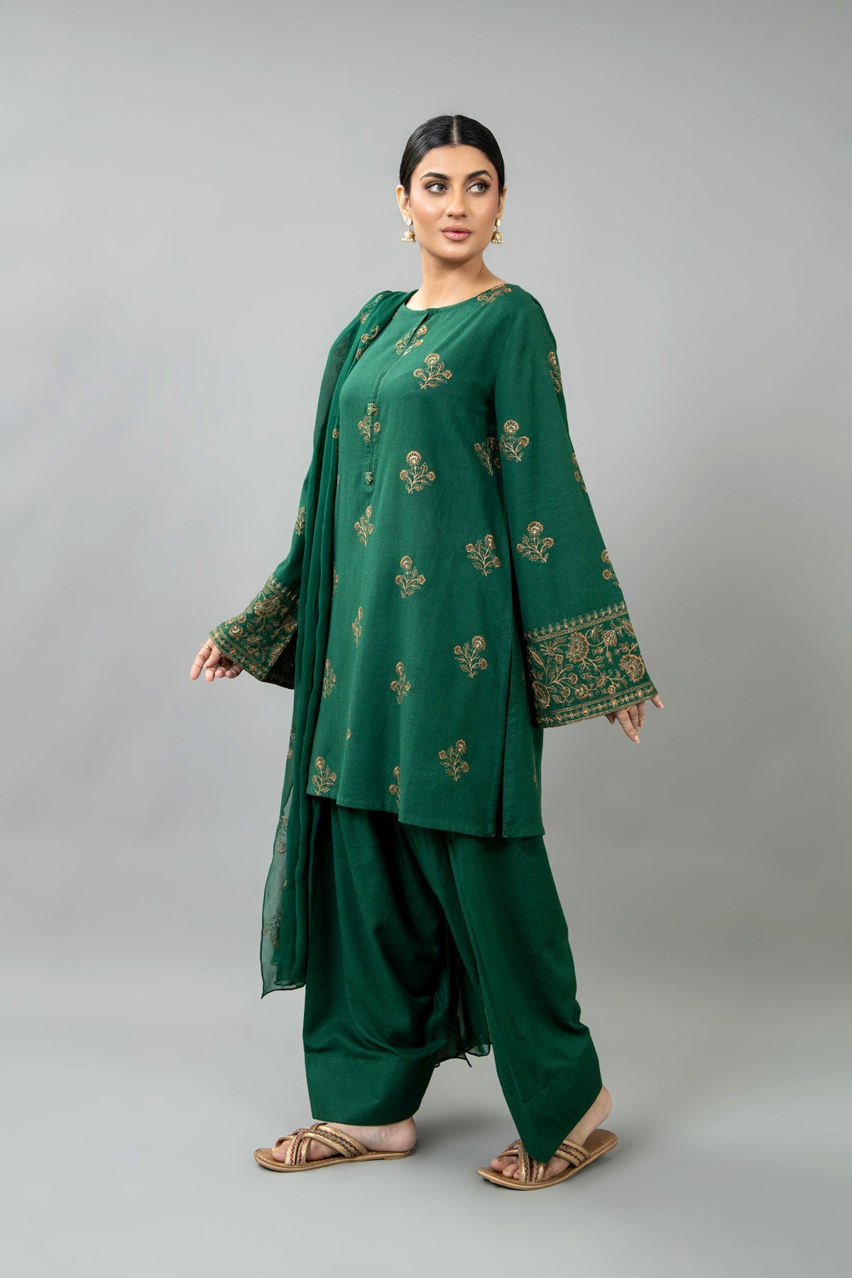 EMBROIDERED KARANDI LAWN 3 PCS (UNSTITCHED)