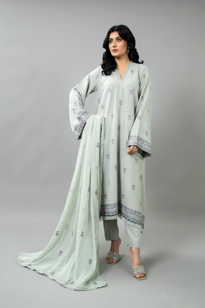 EMBROIDERED COTTON KARANDI 3 PCS (UNSTITCHED)