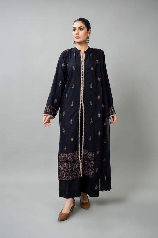EMBROIDERED SLUB KHADDAR 3 PCS (UNSTITCHED)