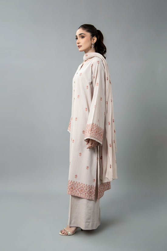 EMBROIDERED SLUB KHADDAR 3 PCS (UNSTITCHED)