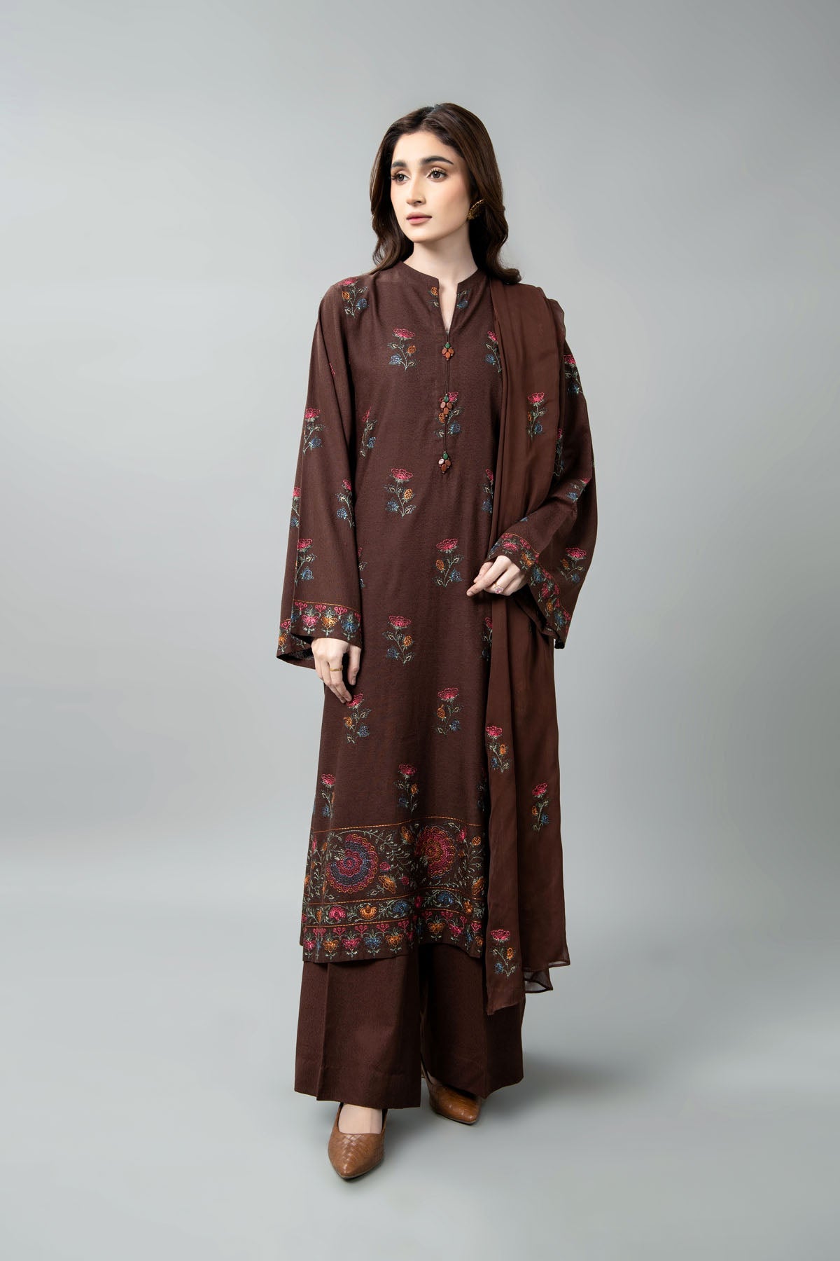 EMBROIDERED KARANDI LAWN 3 PCS (UNSTITCHED)