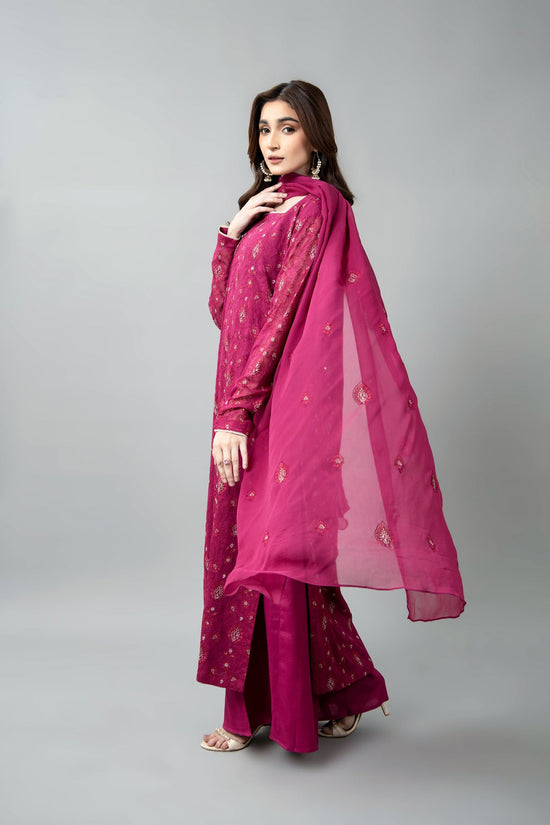EMBROIDERED & EMBELISHED CHIFFON 3 PCS (UNSTITCHED)